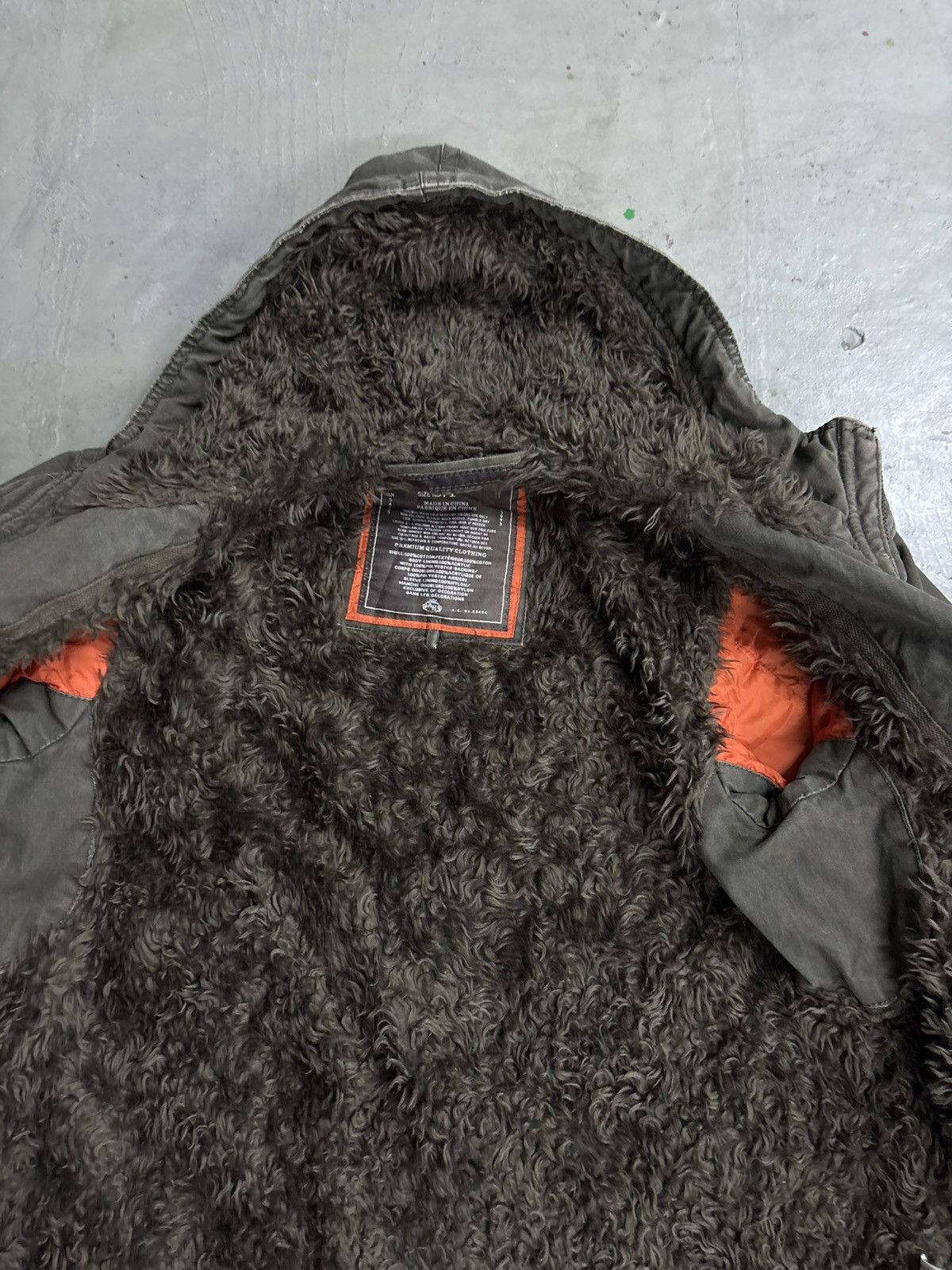 14th Addiction 💥MILITARY PARKA SHERPA LINEN HOODIE JACKET Size US S / EU 44-46 / 1 - 2 Thumbnail