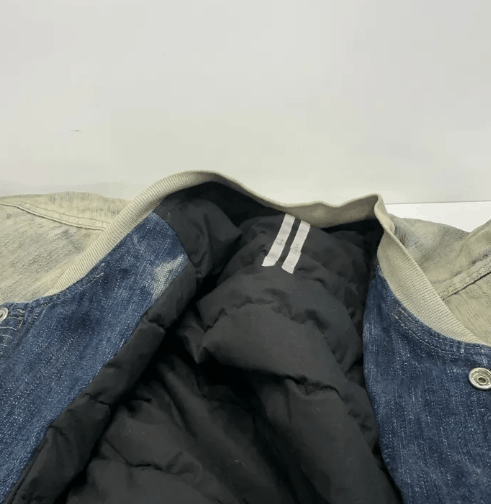 Rick Owens Rick Owens Men's Faded Distressed Long Denim Bomber Jacket Size US XXS / EU 40 - 4 Thumbnail