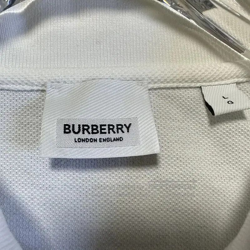Burberry Burberry Men's White Short Sleeve Polo Shirt. Size US L / EU 52-54 / 3 - 3 Thumbnail