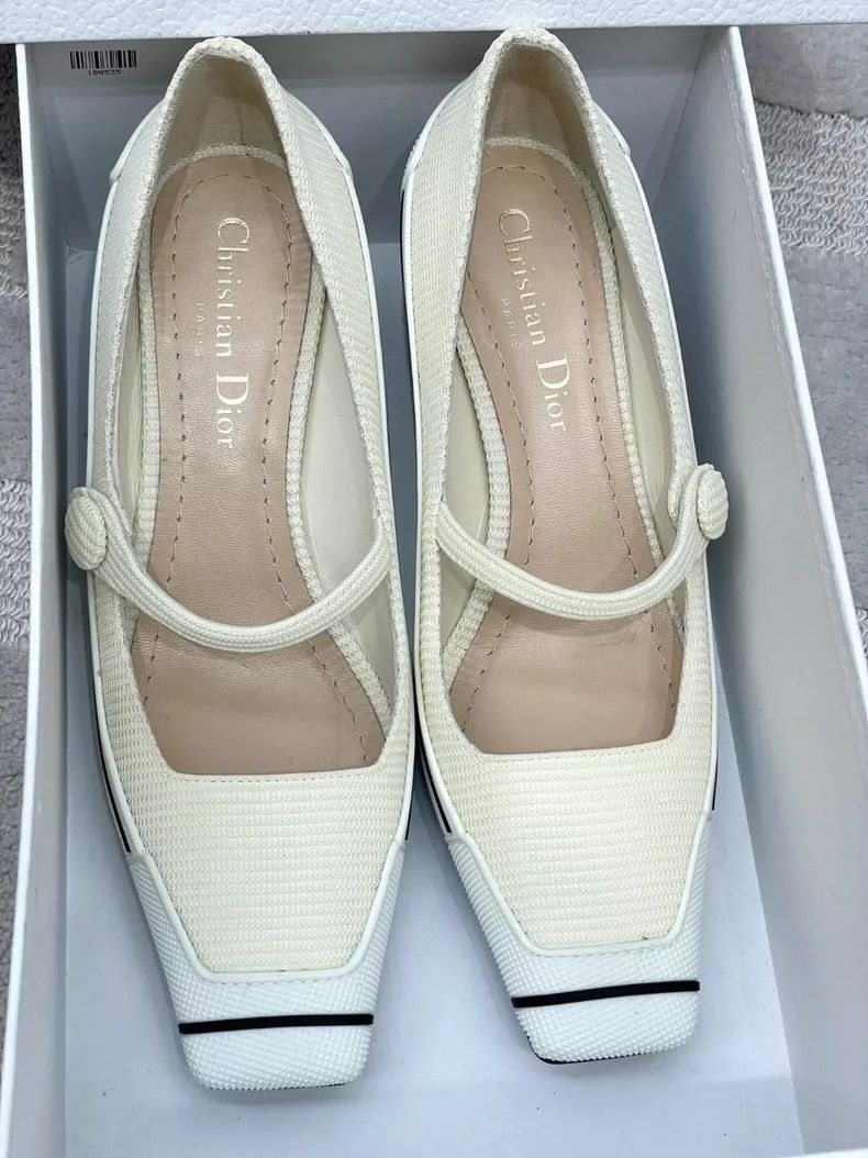 Dior Dior Stitching letter logo Mary Jane single shoes 2504-Next Size US 5.5 / IT 35.5 - 2 Thumbnail