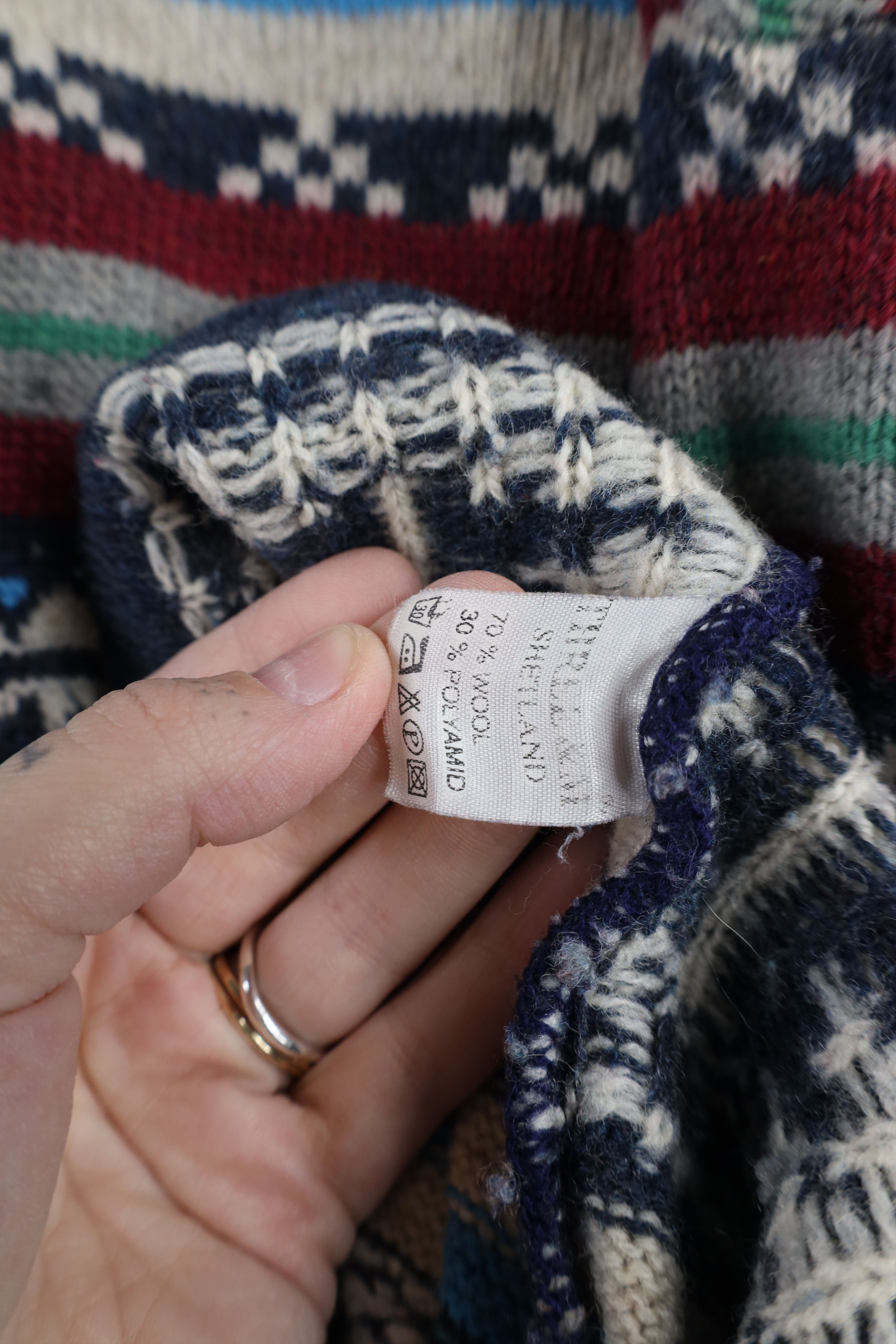 Vintage Vintage 90s Streetwear Wool Blend Knit Cardigan Sweater Size L / US 10 / IT 46 - 8 Thumbnail