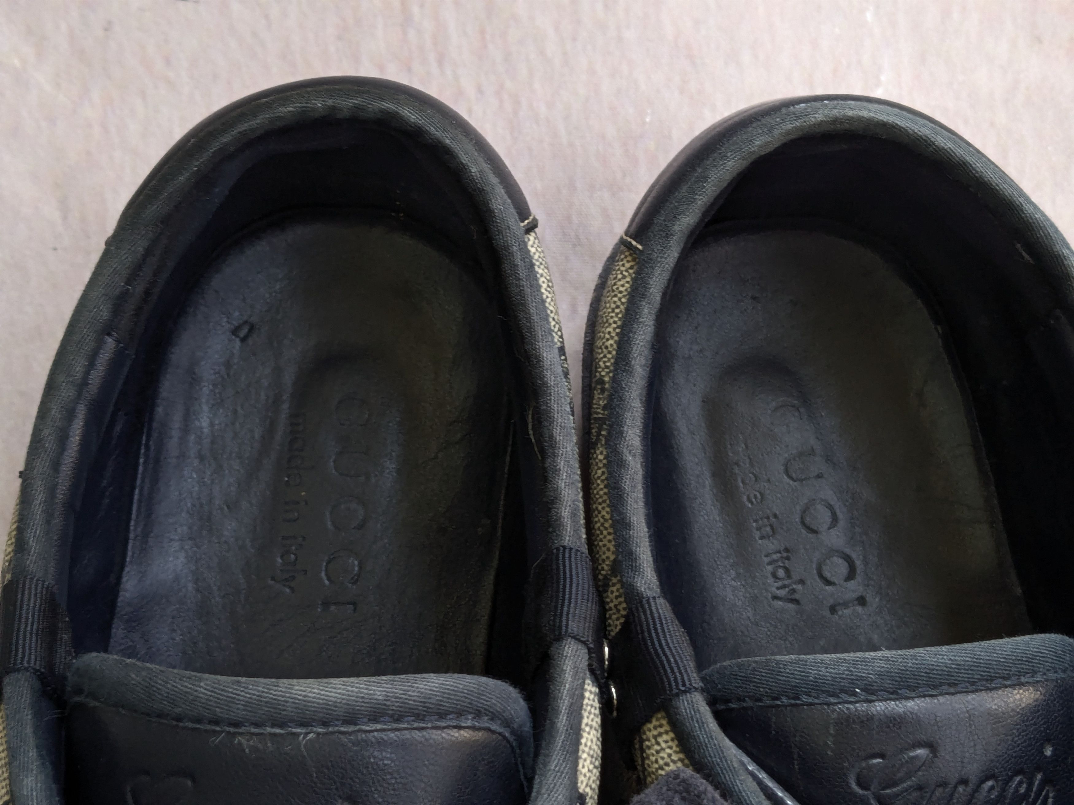 Gucci Gucci Sneakers Navy Blue Low Tops Canvas Suede Monogram Size US 10 / EU 43 - 6 Thumbnail