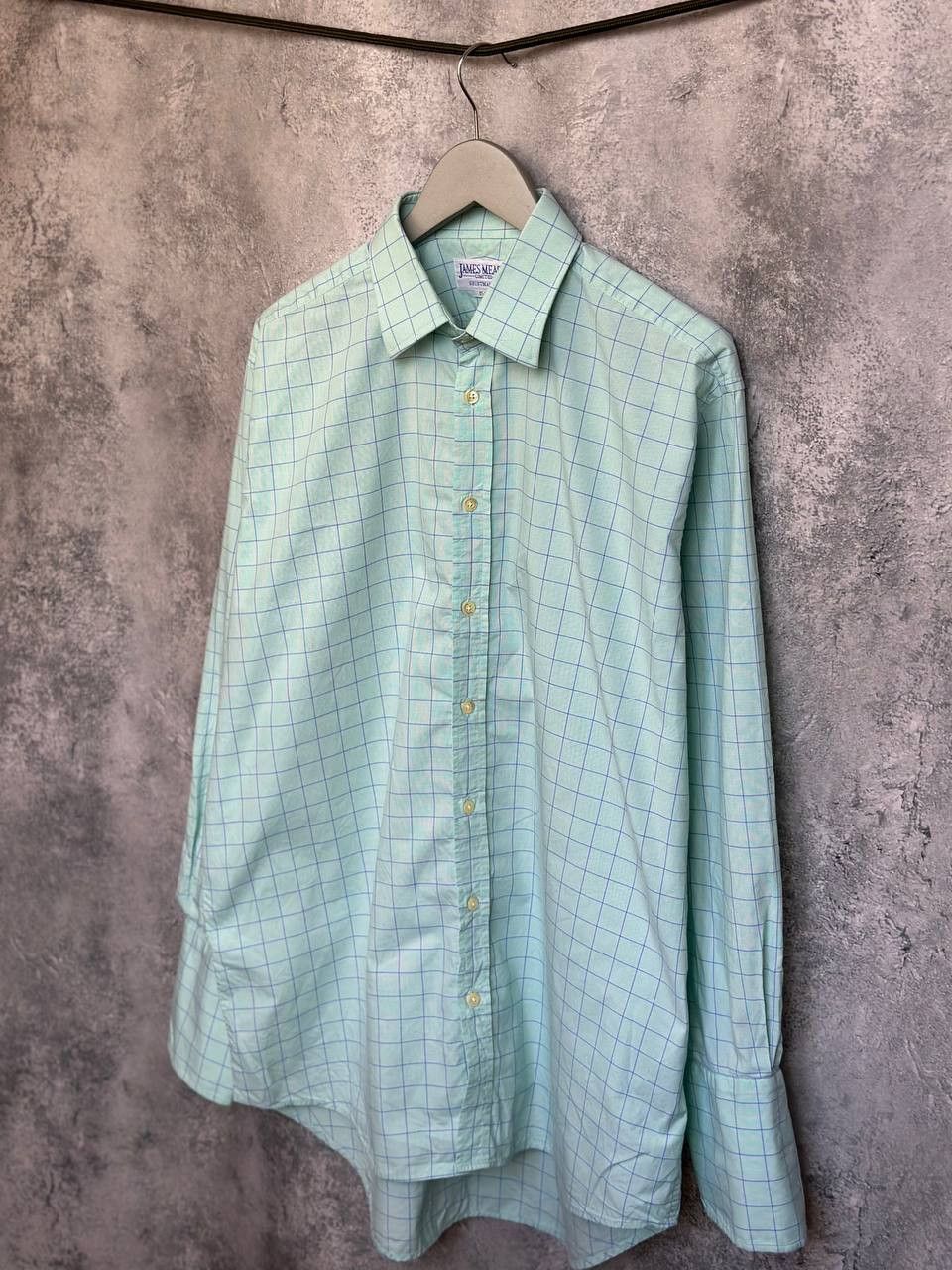 Other James Meade Plaid Dress Shirt Button Up Long Sleeve Mentol Size US XL / EU 56 / 4 - 1 Thumbnail
