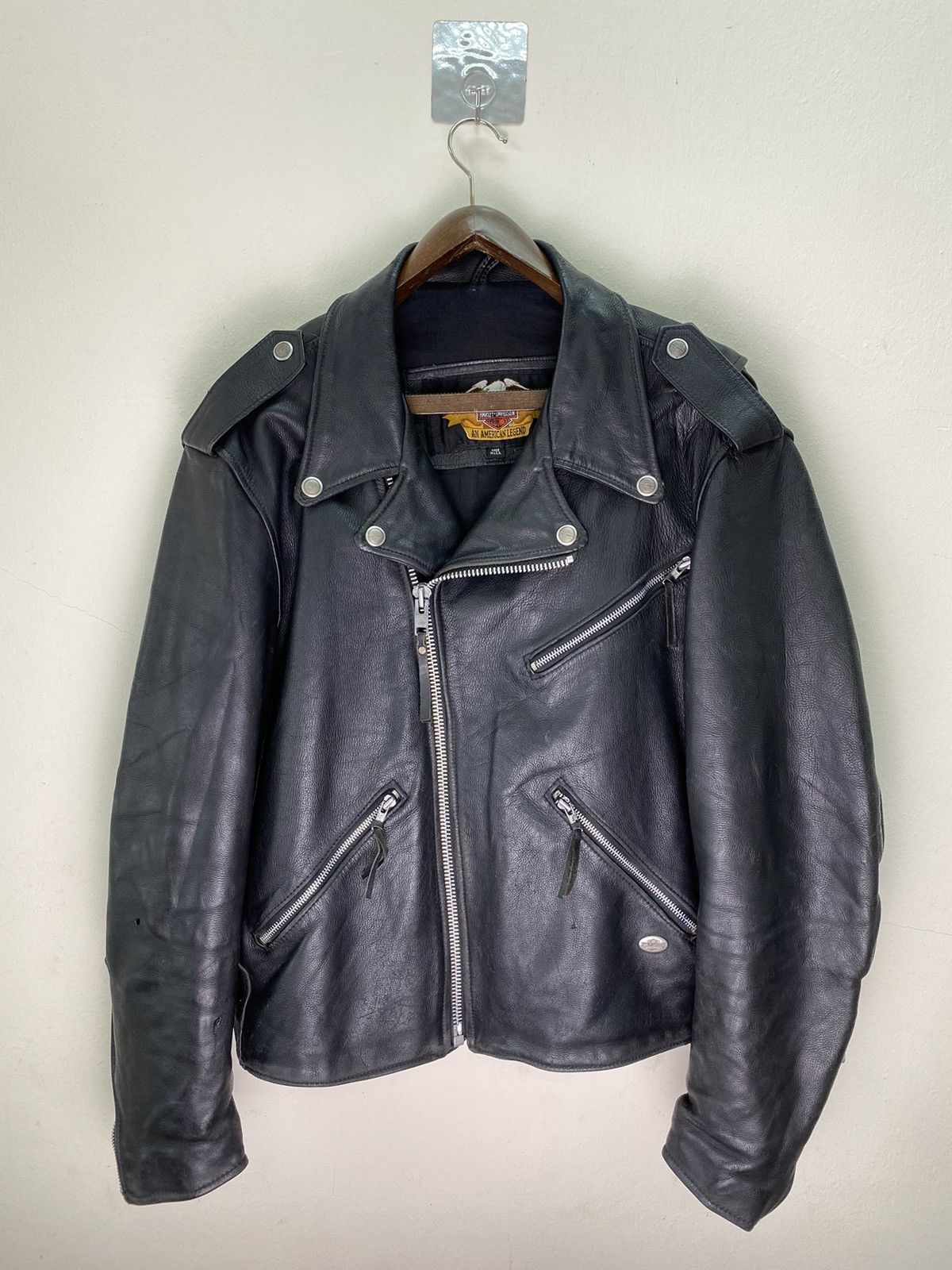 Harley Davidson Vtg Harley Davidson Perfecto Style Limited Leather Jacket Size US L / EU 52-54 / 3 - 3 Thumbnail