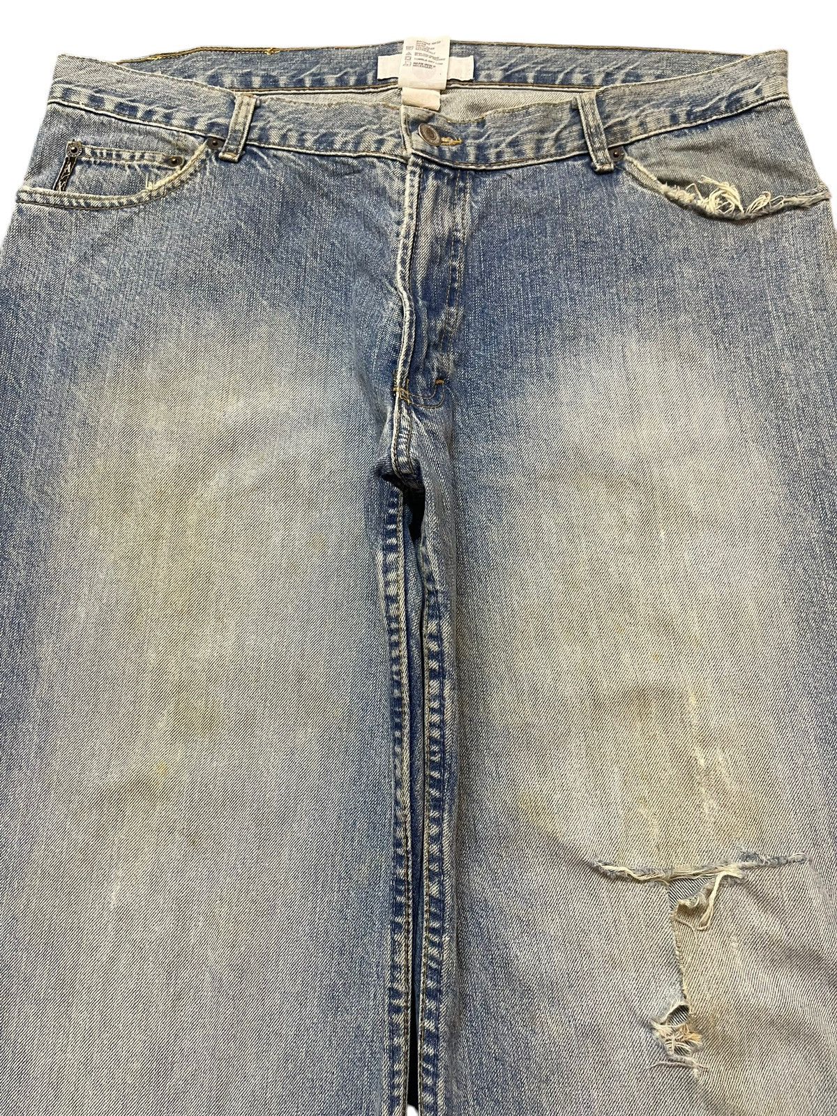 Armani Exchange Vintage Armani Exchange Faded Wash Distress Baggy Jeans Size US 36 / EU 52 - 3 Thumbnail