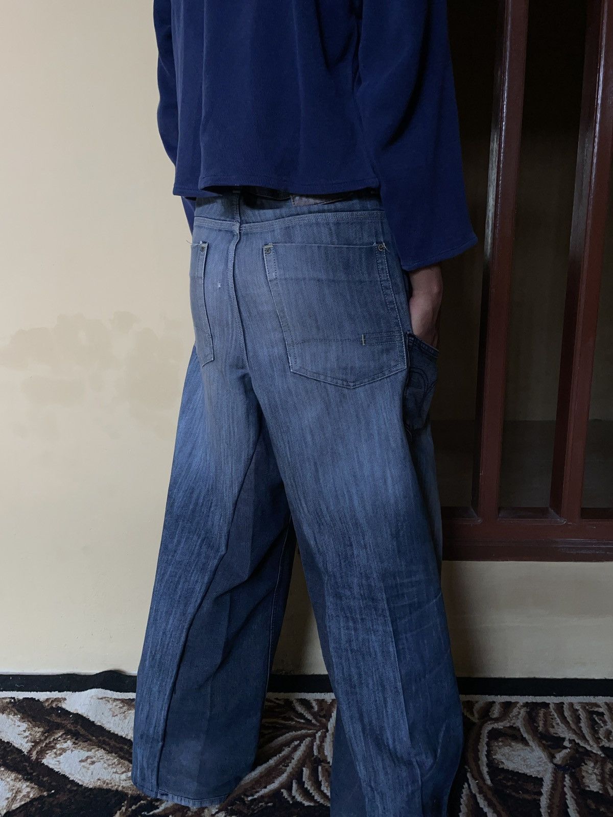 Vintage Baggy reworked extra pocket jeans Size US 33 - 4 Thumbnail