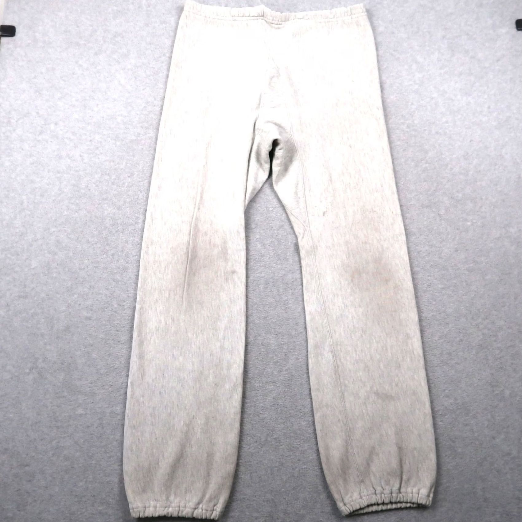 Champion VINTAGE Champion Sweatpants M Medium Drawstring USA Made Gray Gym Gusset 90s Mens Size US 31 - 2 Thumbnail