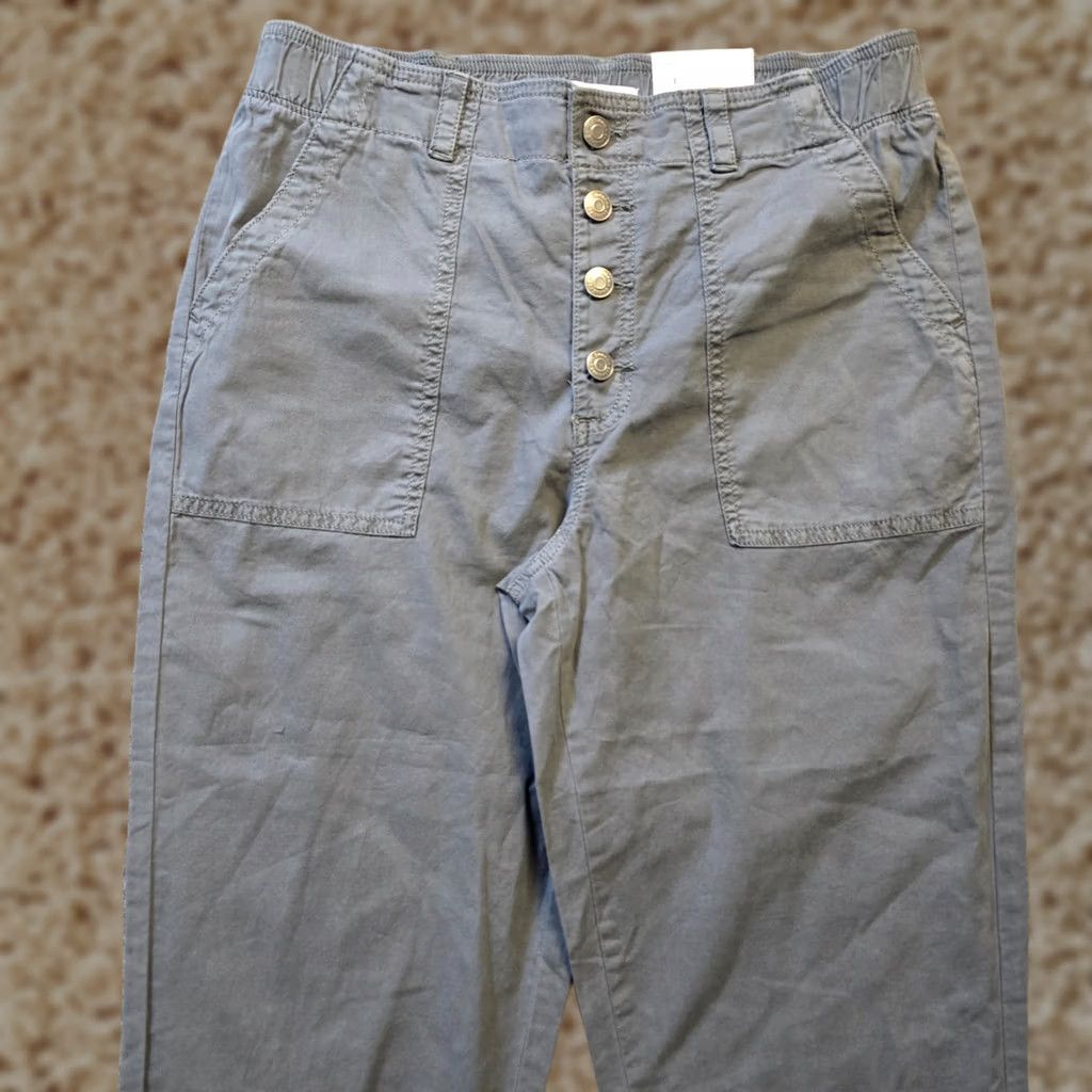 Vintage Sonoma Pants Womens 8 Gray Straight Leg High Rise Convertible Buttonfly Casual Pants Size 30" / US 8 / IT 44 - 1 Thumbnail