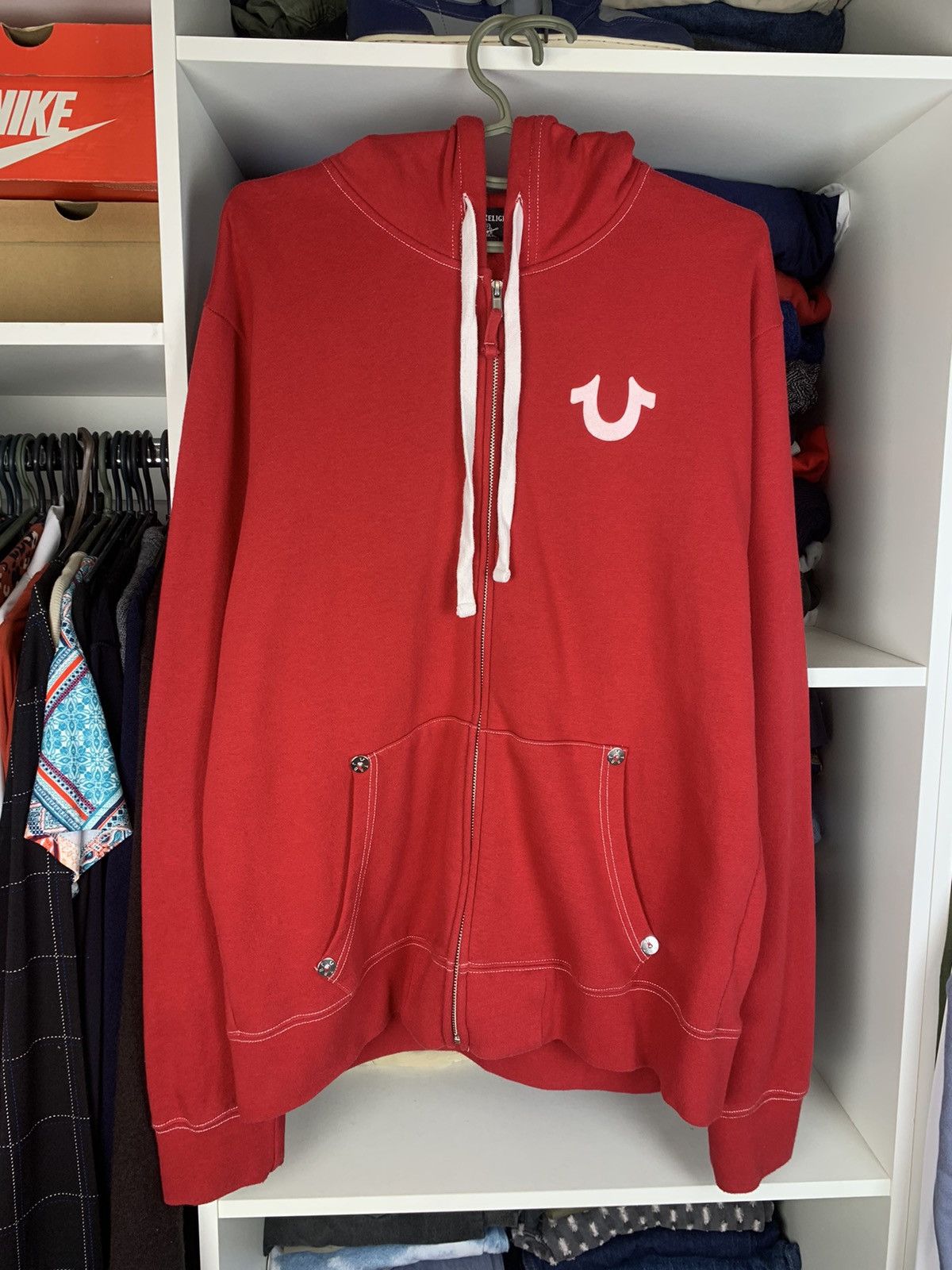 True Religion Y2K True Religion Big Logo Zip-Up Hoodie Size US XL / EU 56 / 4 - 2 Thumbnail