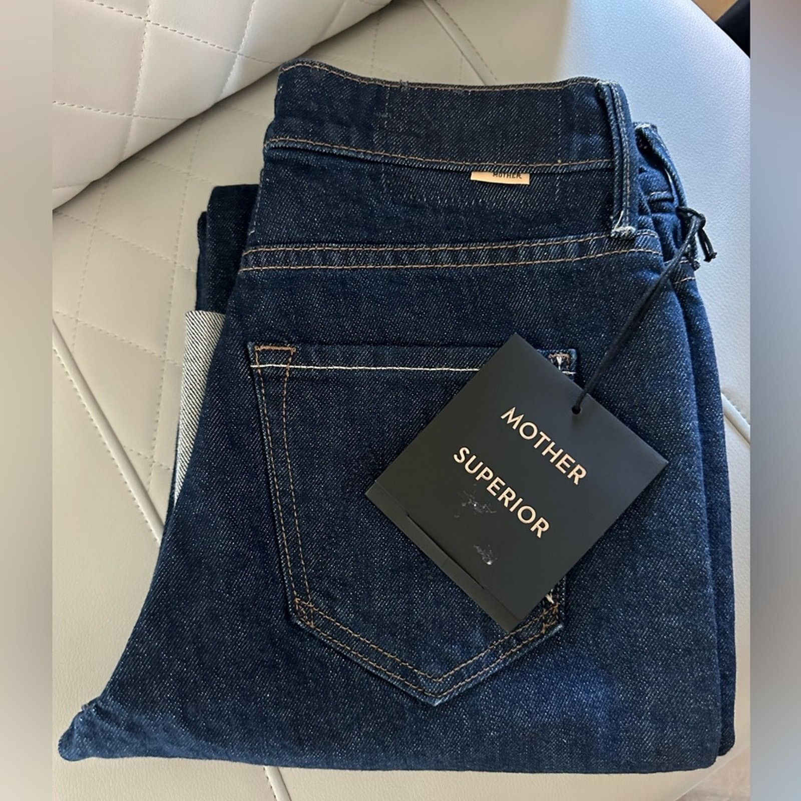 MOTHER NEW Mother Denim The Duster Cuff Straight Jeans - 25 - $298 Size 25" / US 0 / IT 36 - 7 Thumbnail