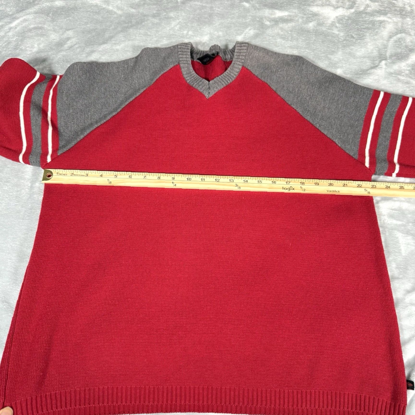 Vans VANS Vintage Sweater V Neck Mens L Striped Red Logo Knit Pullover Winter Grunge Retro 90s Shirt? Size US L / EU 52-54 / 3 - 6 Thumbnail