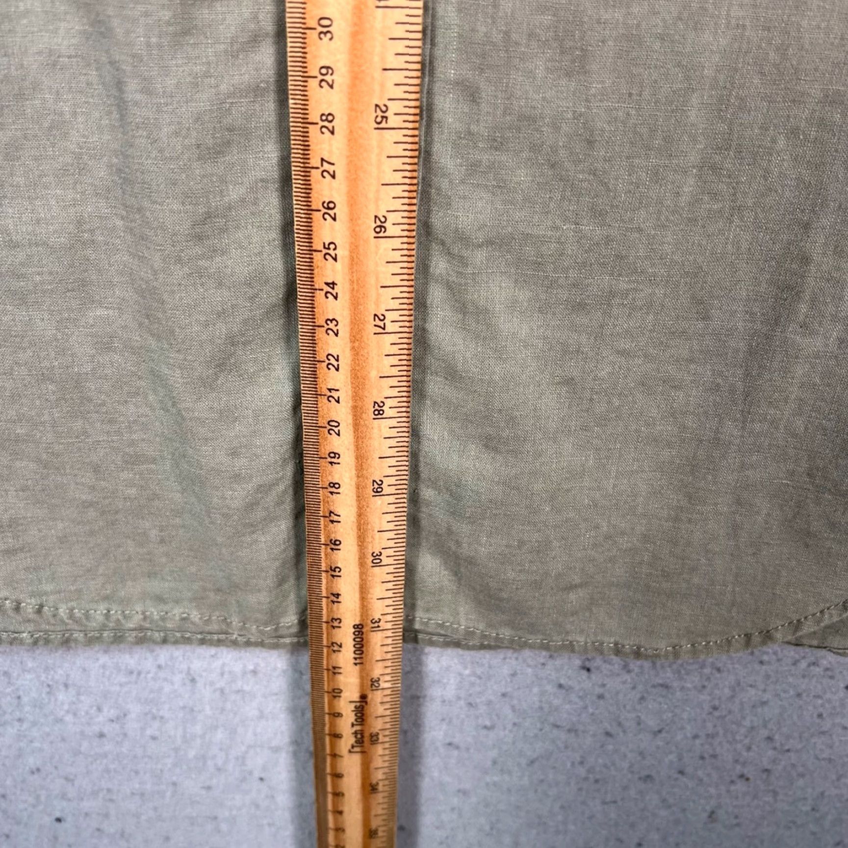 Club Monaco Club Monaco Mens Size Medium Slim Fit Linen Olive Green Button-Up Shirt Size US M / EU 48-50 / 2 - 7 Thumbnail