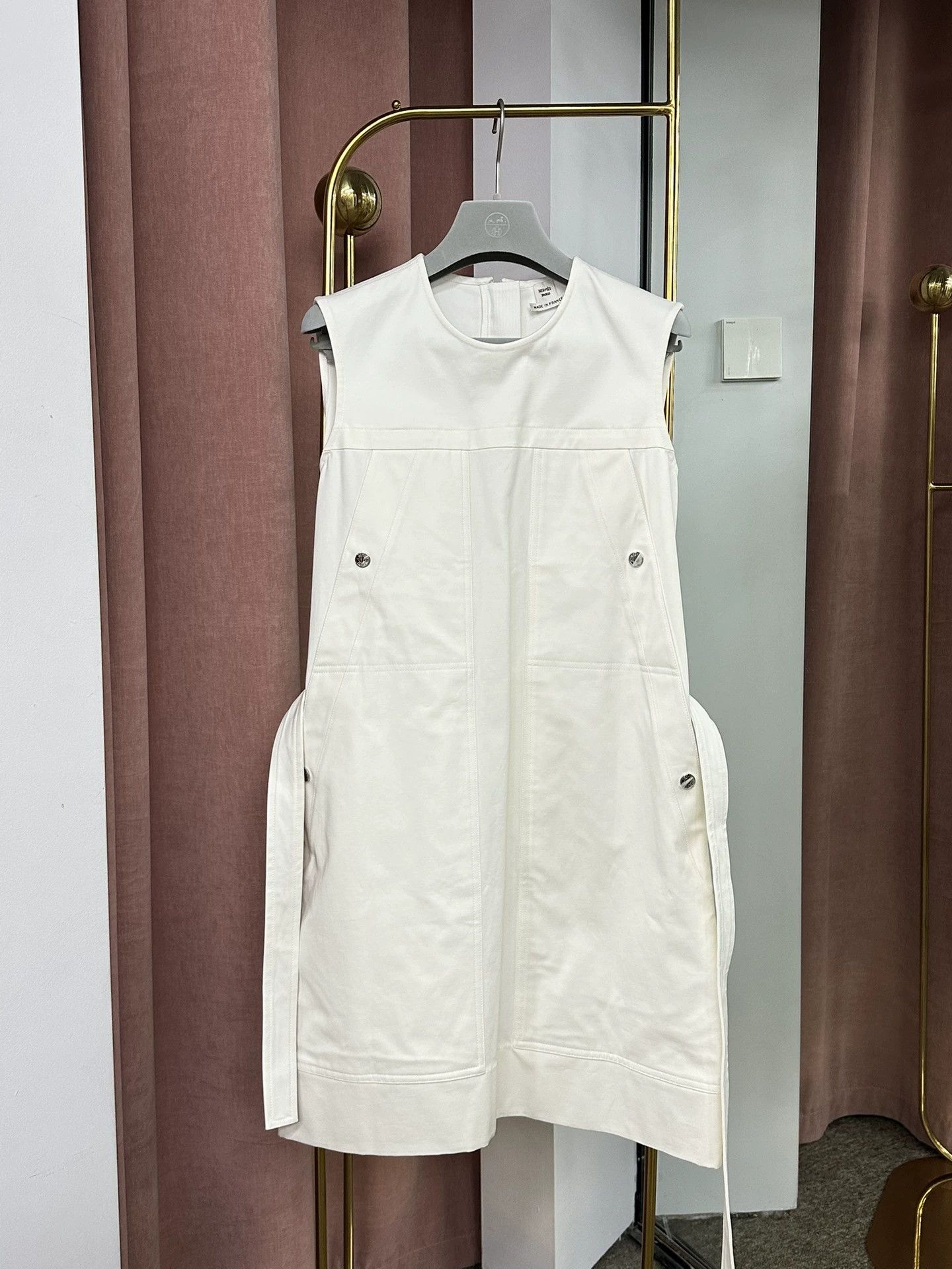 Hermes Hermès Sleeveless White Dress Size M / US 6-8 / IT 42-44 - 1 Thumbnail