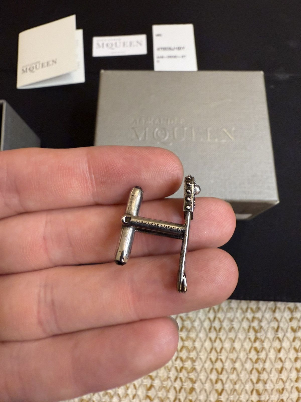 Alexander McQueen 100% Silver SAFETY PIN CUFFLINKS-Alexander Mcqueen Size ONE SIZE - 15 Thumbnail