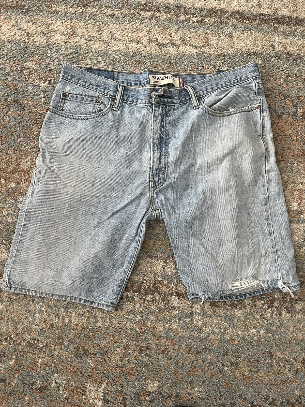 Levi's × Levi's Vintage Clothing × Vintage VTG Levi’s 505 Distressed Denim Shorts 36 Size US 36 / EU 52 - 1 Thumbnail