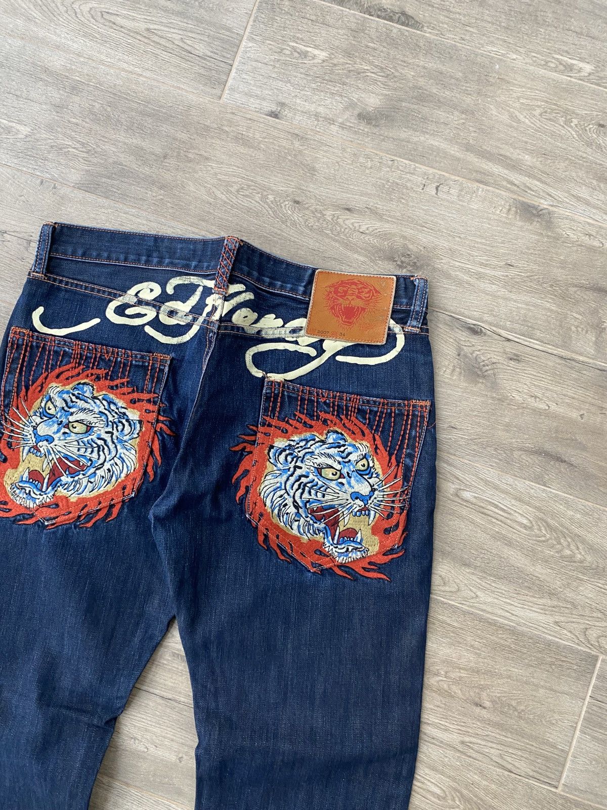 Ed Hardy × Vintage 🐯Ed hardy tiger logo jeans Size US 34 / EU 50 - 6 Thumbnail