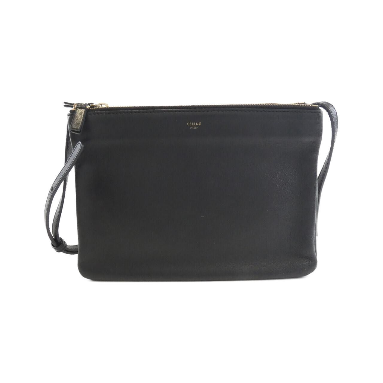 Celine Celine Trio Large Lamb Shoulder Bag Leather Shoulder Bag 171453Eta Duty Free For Usa in Black, Women's