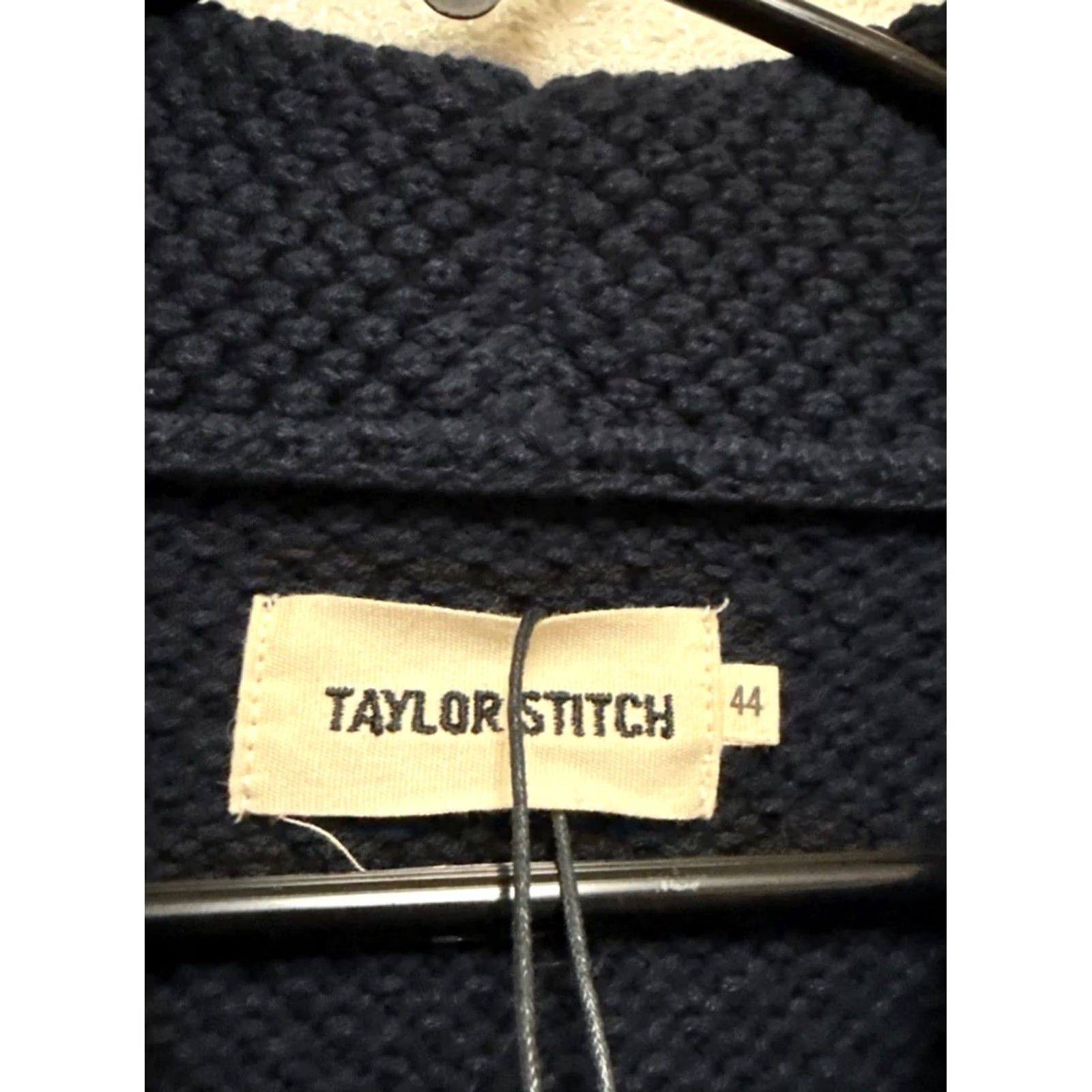 Taylor Stitch Sweater Mens 1XL Blue Cardigan Long Sleeve Cotton Knit Solid Classic, Men's — image 2 of 6