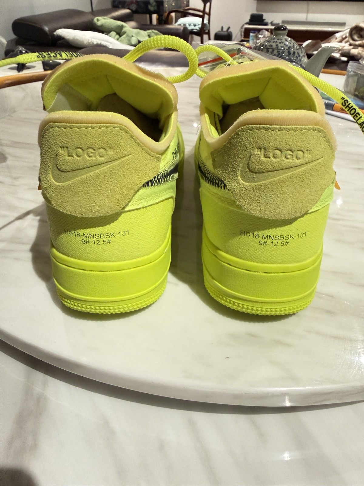 Nike × Off-White Air Force 1 Low Off-White Volt Size US 10 / EU 43 - 4 Thumbnail