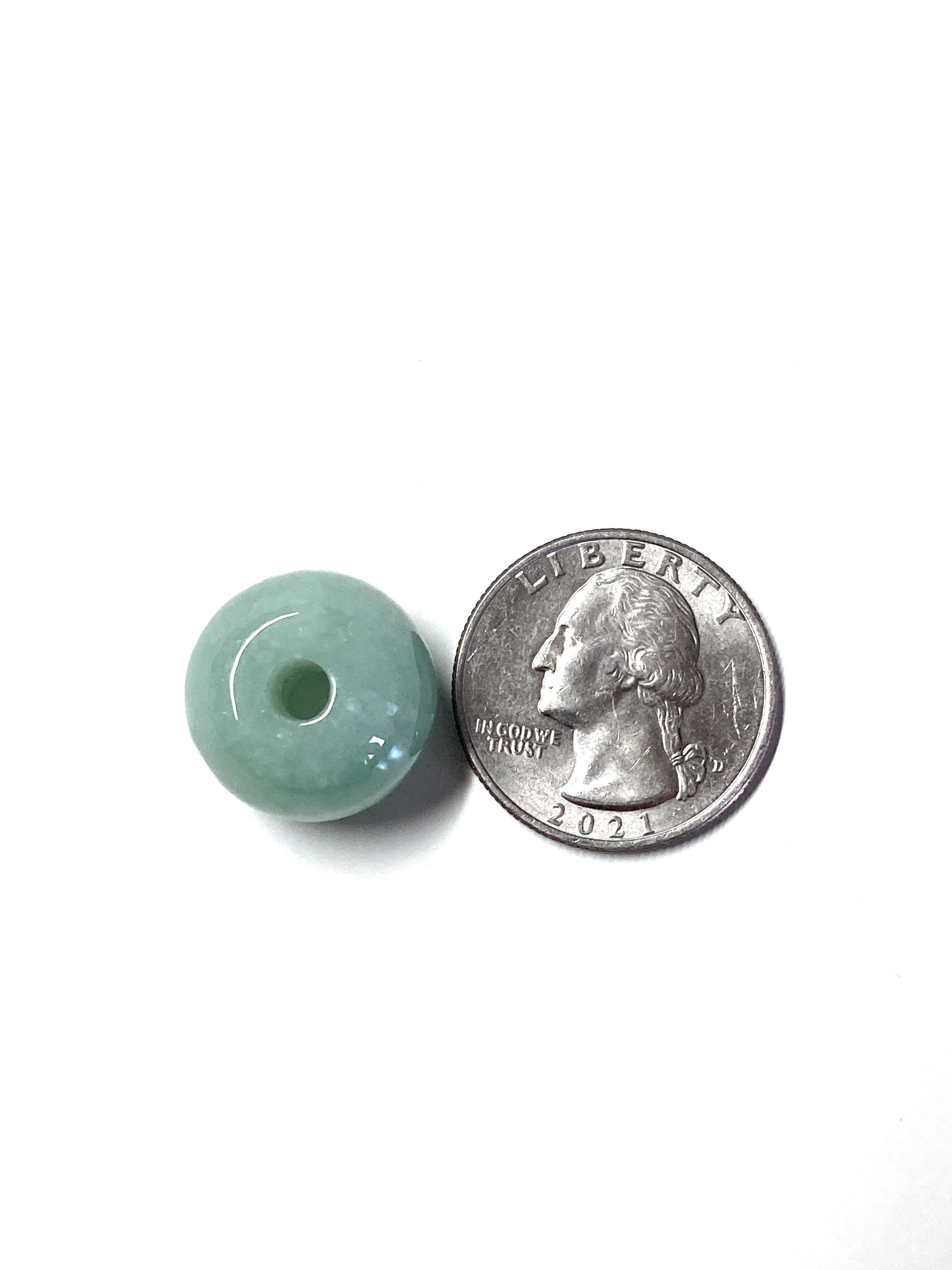 Other 60010 Certified Jadeite jade Green Circle 17mm Bead pendant Size ONE SIZE - 8 Thumbnail
