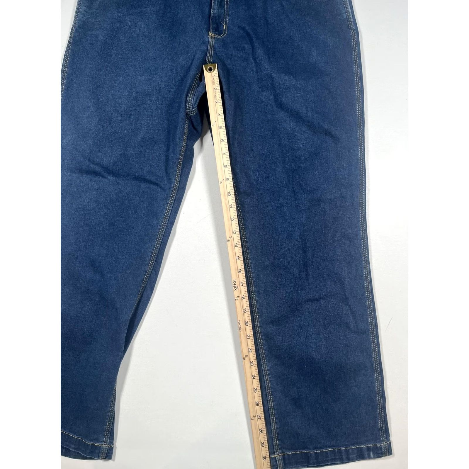 Caterpillar Caterpillar Jeans Mens 40x32 Blue Med Wash Denim Regular Straight Leg Stretch Size US 40 / EU 56 - 5 Thumbnail