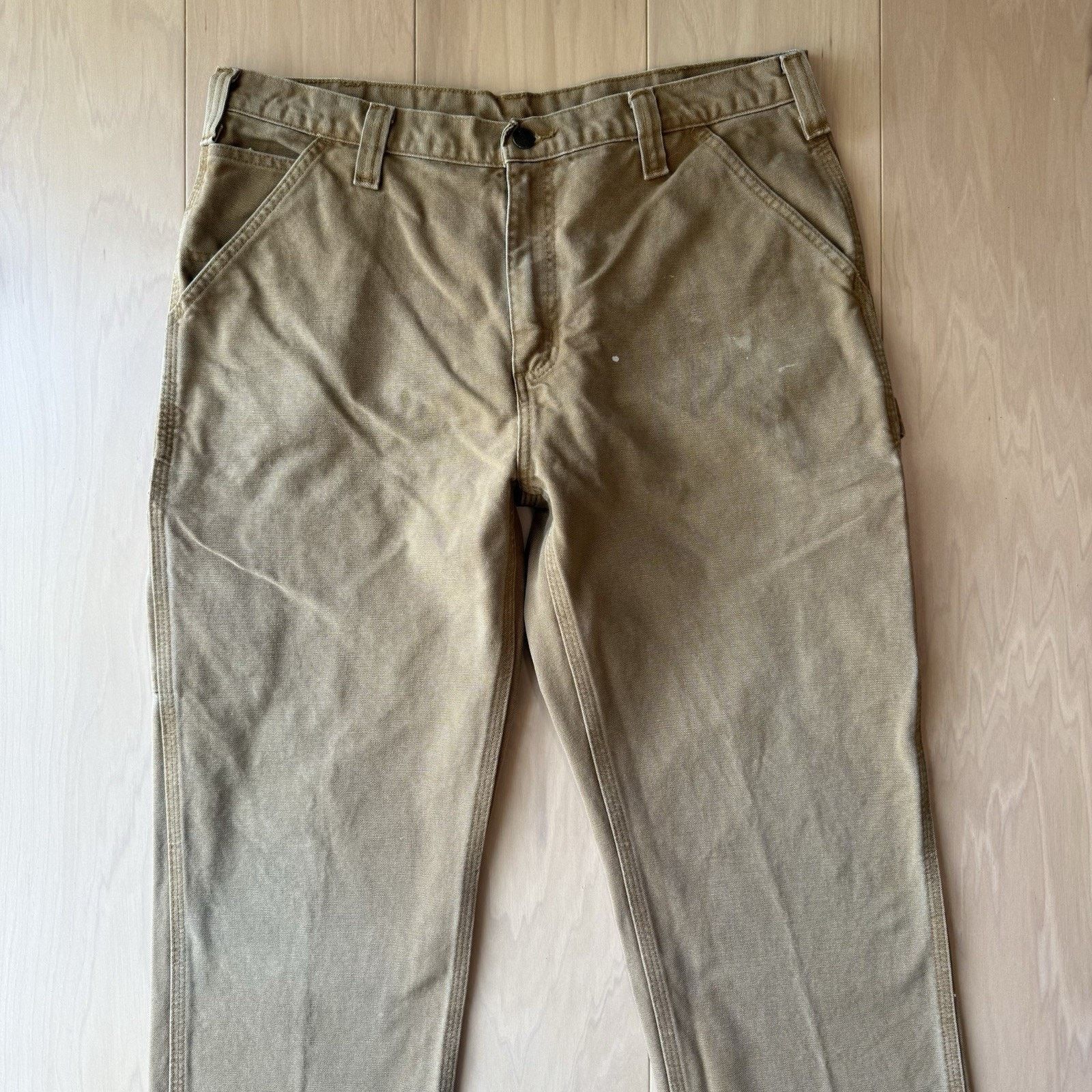 Carhartt × Vintage Vintage Carhartt Carpenter Pants 36 Brown Straight Leg Size US 36 / EU 52 - 3 Thumbnail
