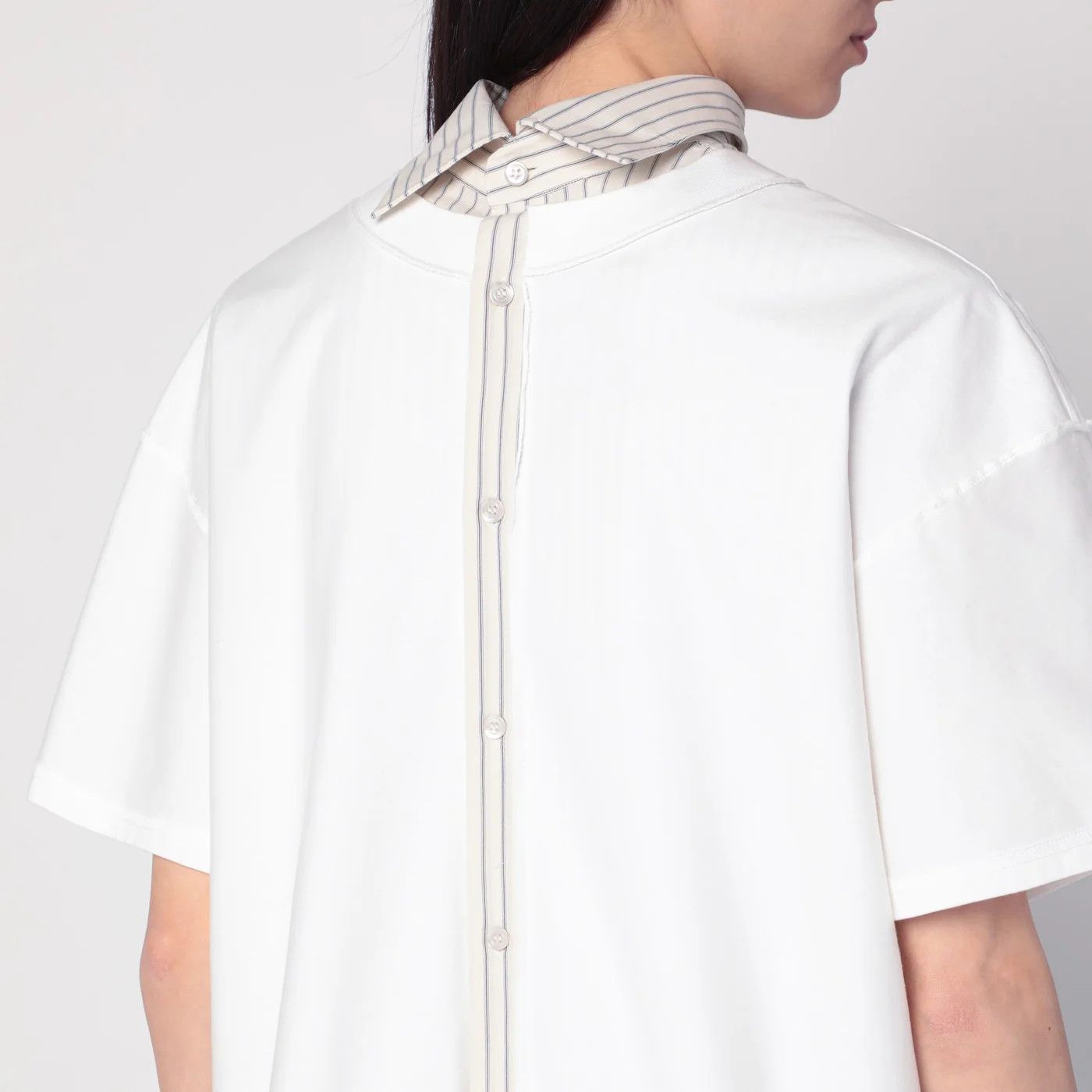 Maison Margiela o1d2blof0426 Short Sleeve T-Shirt in White Size M / US 6-8 / IT 42-44 - 4 Thumbnail