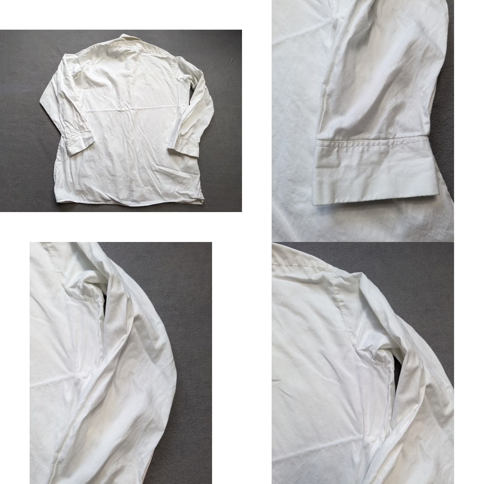 Vintage VINTAGE Lutteurs Shirt Button-Up Long Sleeve White 43 Mens Big & Tall French Size 43 Size US XL / EU 56 / 4 - 9 Thumbnail