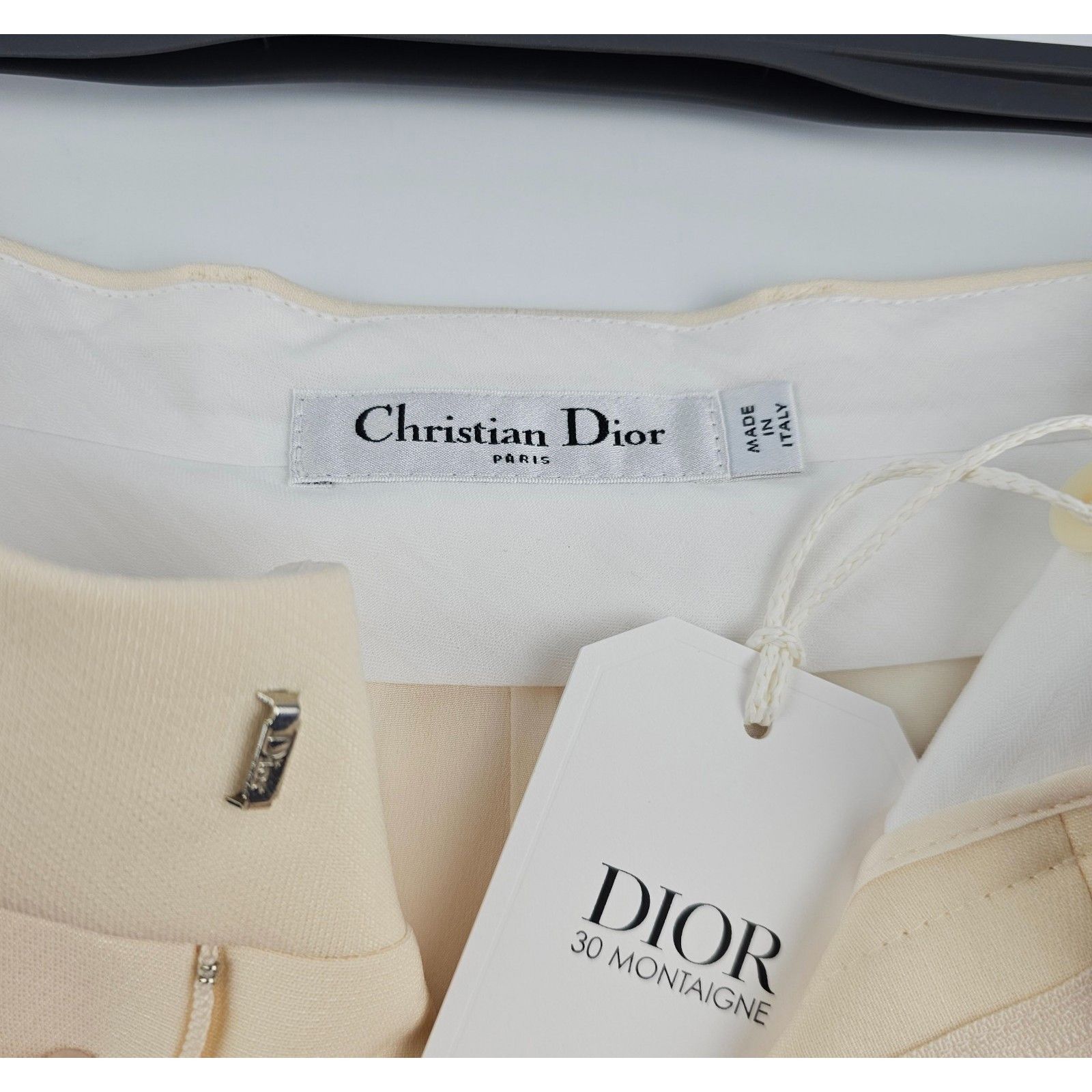 Dior DIOR $2600 Ecru Wool/Silk Flared Pants New & Authentic (Wome Size 26" / US 2 / IT 38 - 6 Thumbnail