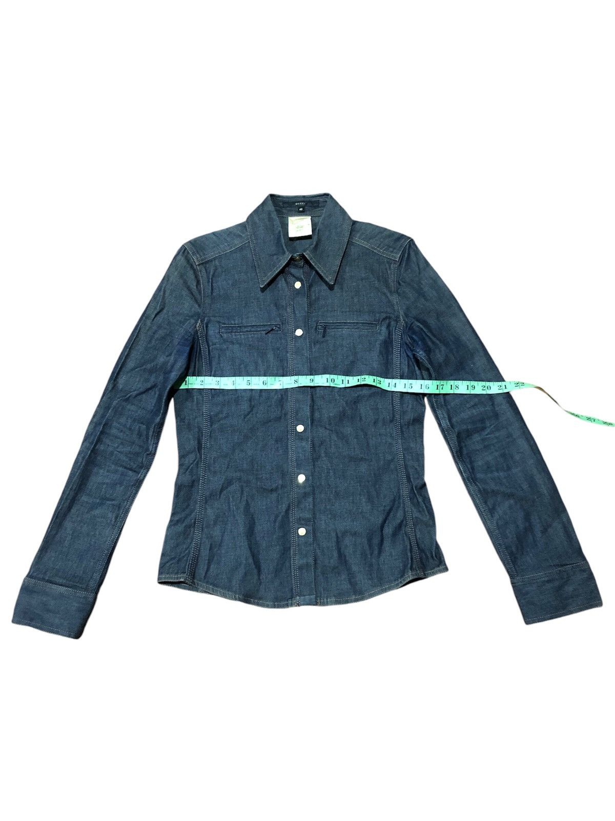 Gucci × Vintage Vintage Gucci Denim Shirt By Zamasport Size S / US 4 / IT 40 - 11 Thumbnail