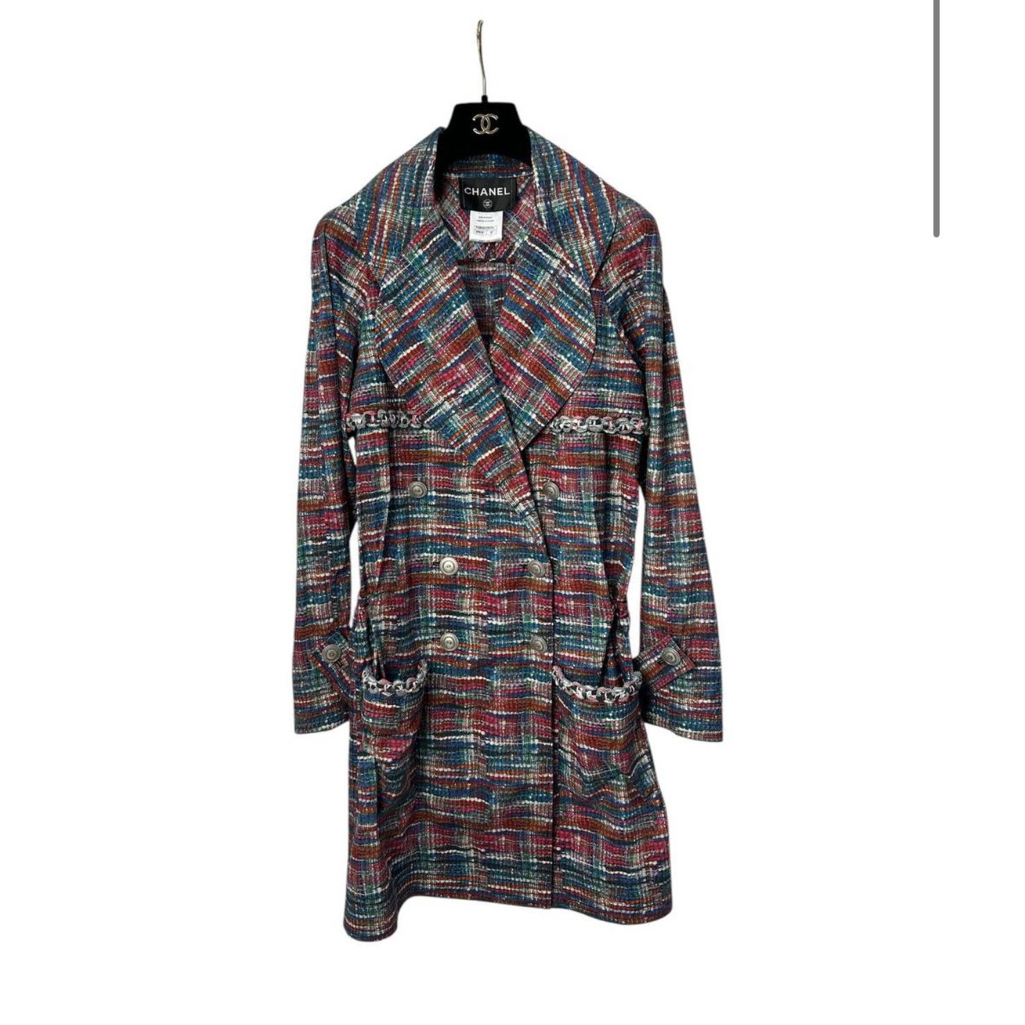 Chanel Chanel Cotton Multicolour Rain Coat Sz.38 Size S / US 4 / IT 40 - 3 Thumbnail