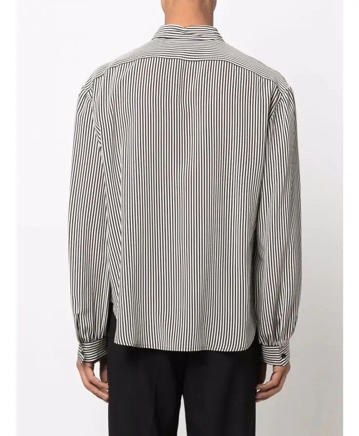 Saint Laurent Paris o1bcso1str1124 Oversized Shirt Striped in Black/White Size US M / EU 48-50 / 2 - 4 Thumbnail