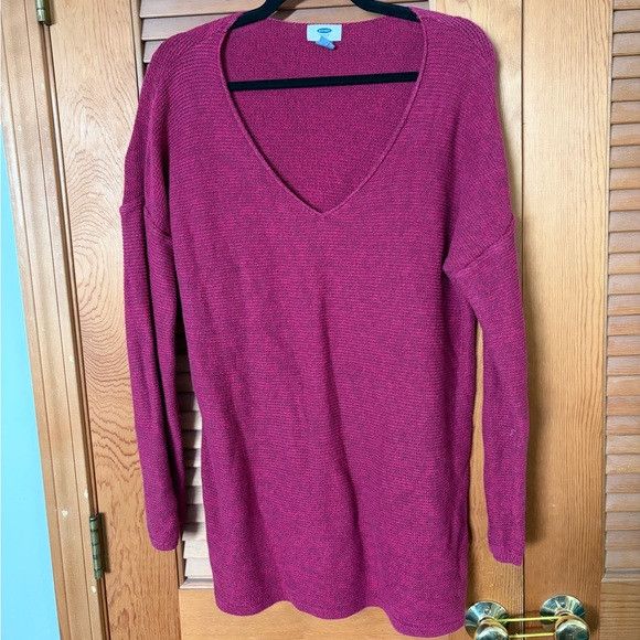 Old Navy Old Navy womens Marled V-Neck Tunic in pink tangiers size xl Size XL / US 12-14 / IT 48-50 - 2 Thumbnail