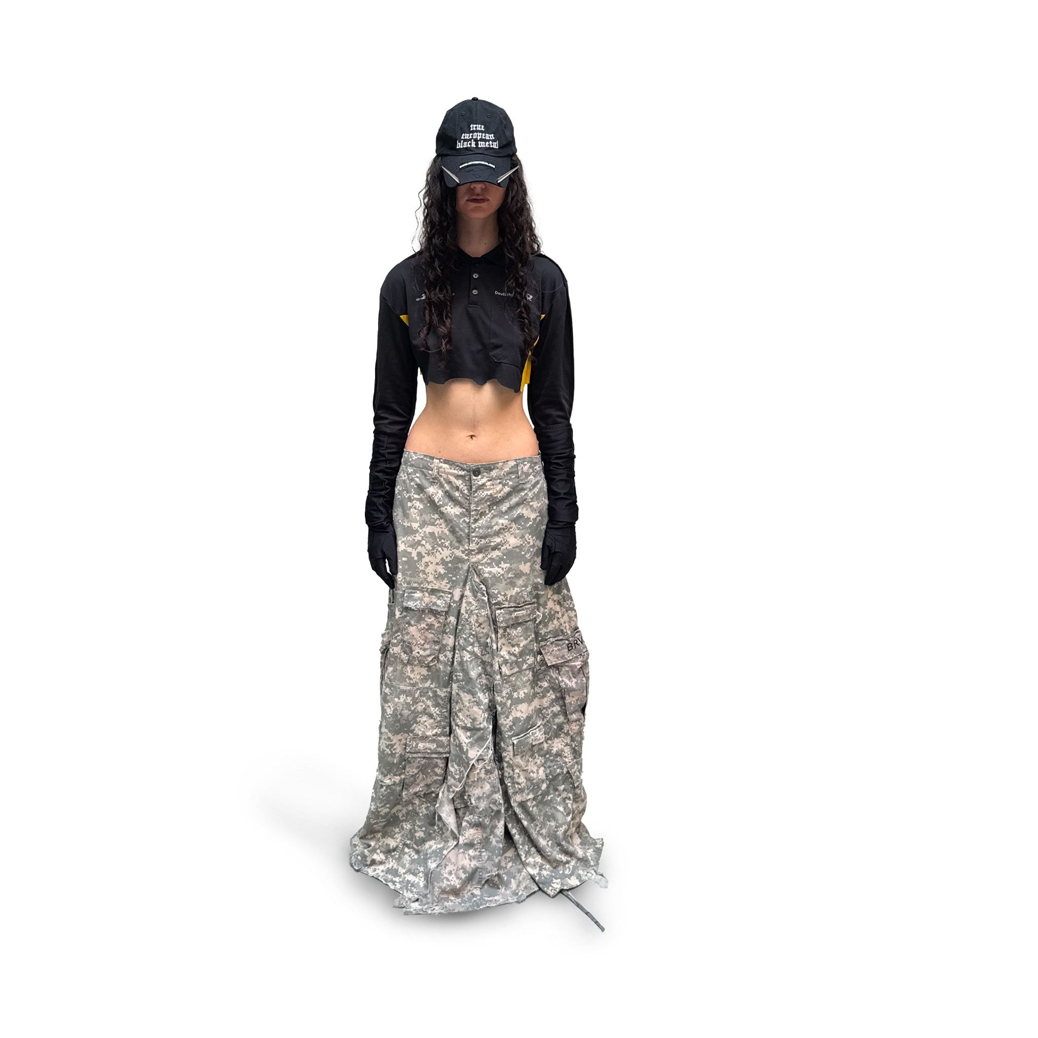 Italia Independent CAMO 12 POCKETS MAXI SKIRT Size 28" / US 6 / IT 42 - 3 Thumbnail
