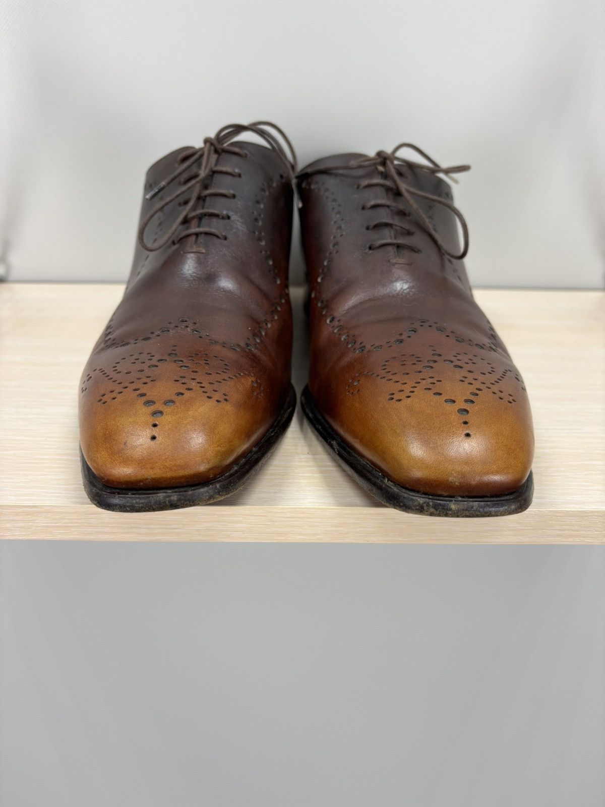 Santoni Mens shoes loafers Santoni Size 8 Color Brown Size US 8 / EU 41 - 4 Thumbnail