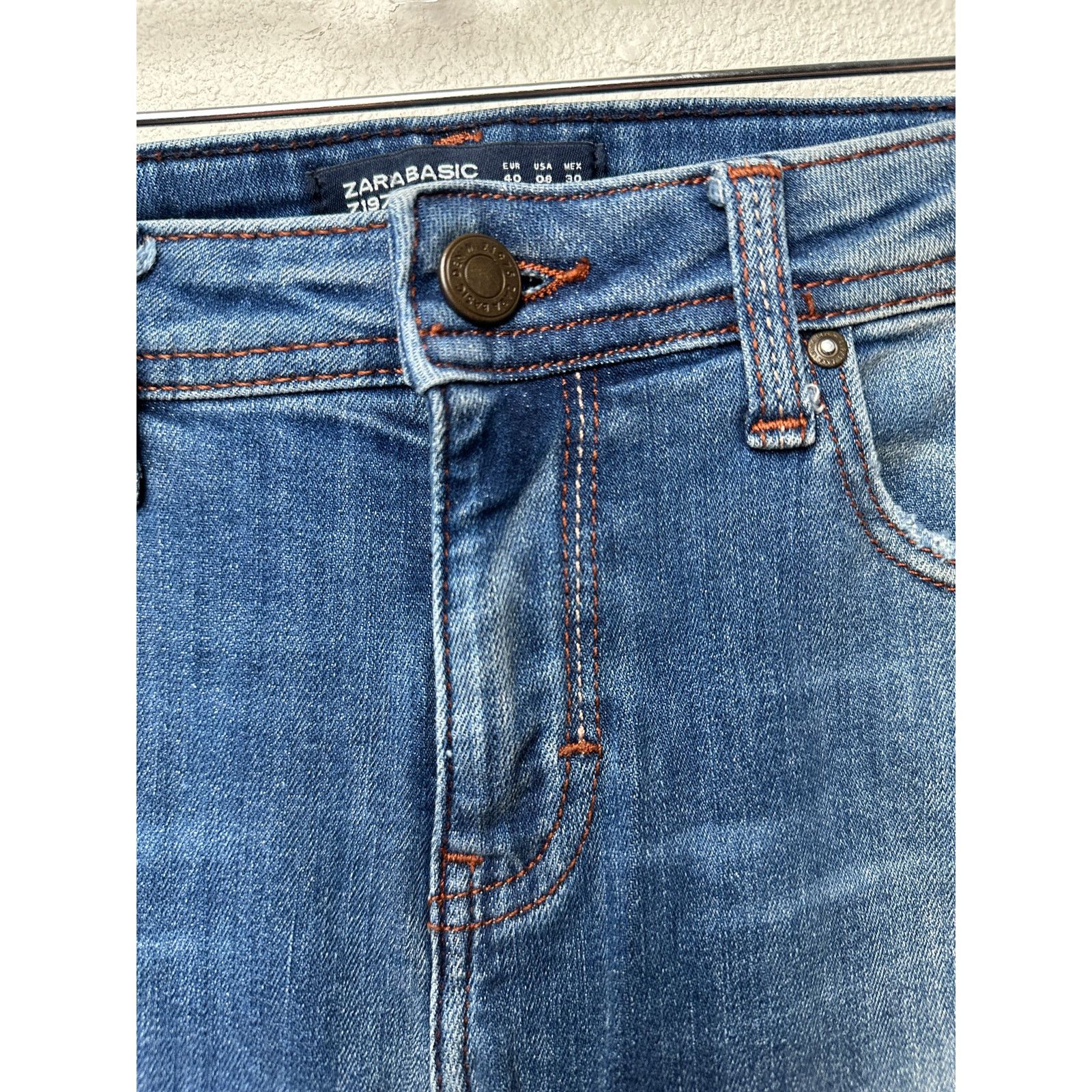 Zara Zara Jeans Medium Wash Womens US 8 Pink Glitter Size 30" / US 8 / IT 44 - 5 Thumbnail