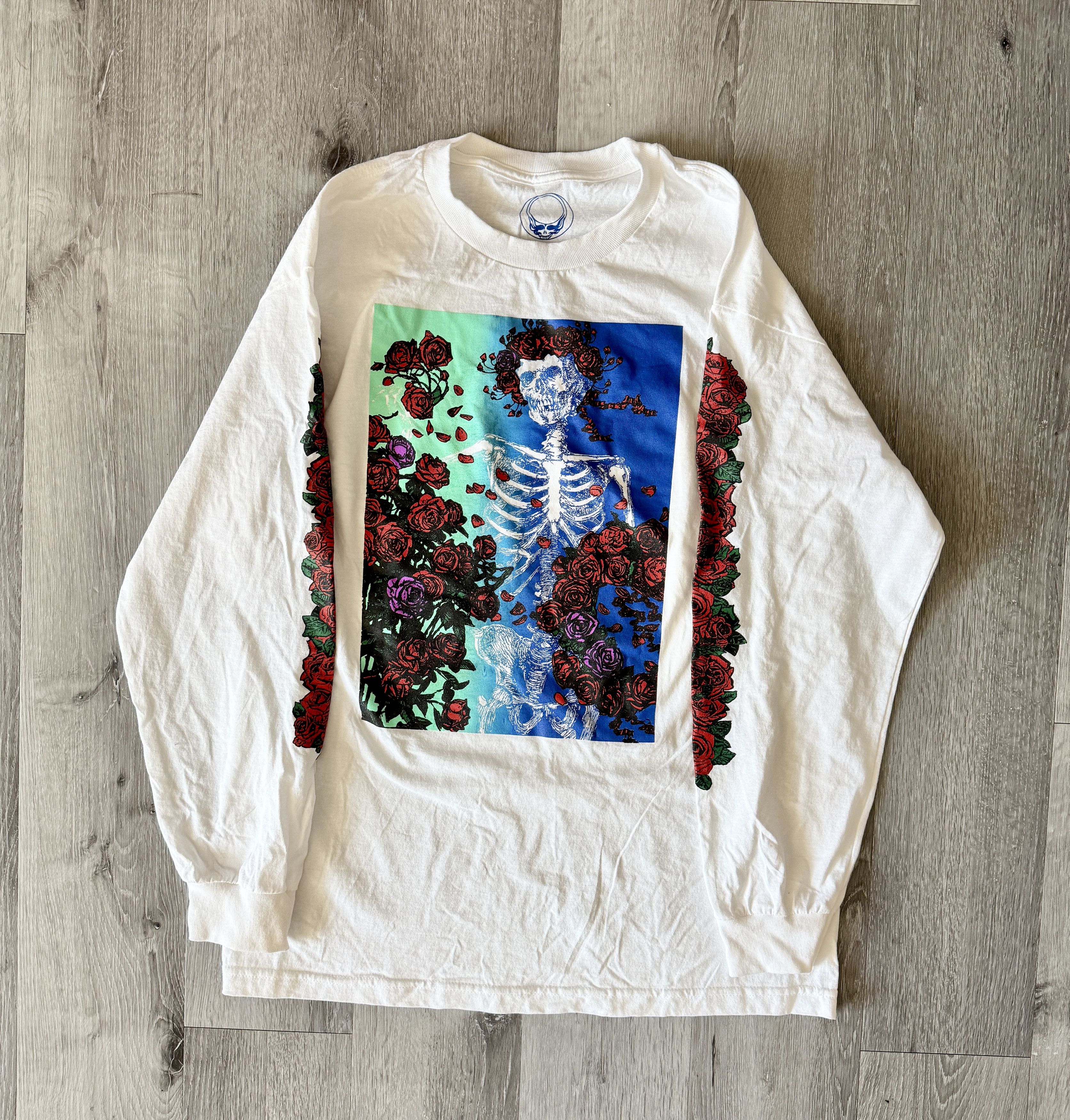 Grateful Dead Grateful Dead Bertha Skeleton Skull & Roses Long Sleeve Tee Size US M / EU 48-50 / 2 - 1 Thumbnail