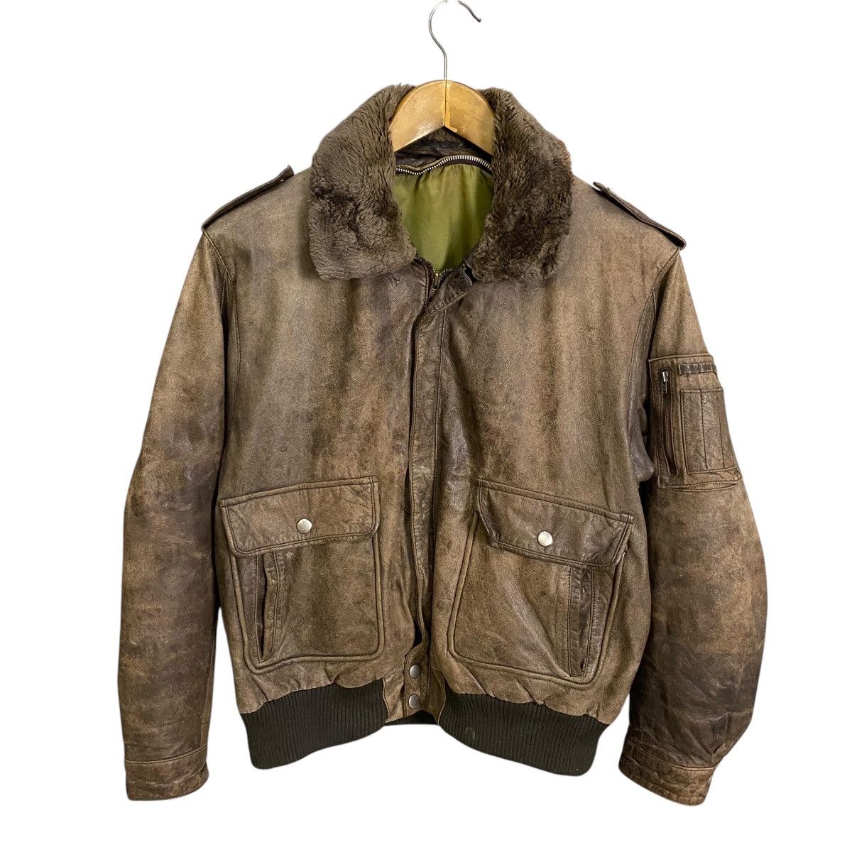 Japanese Brand × Vintage Vintage G-1 Patina leather jacket Size US M / EU 48-50 / 2 - 1 Thumbnail