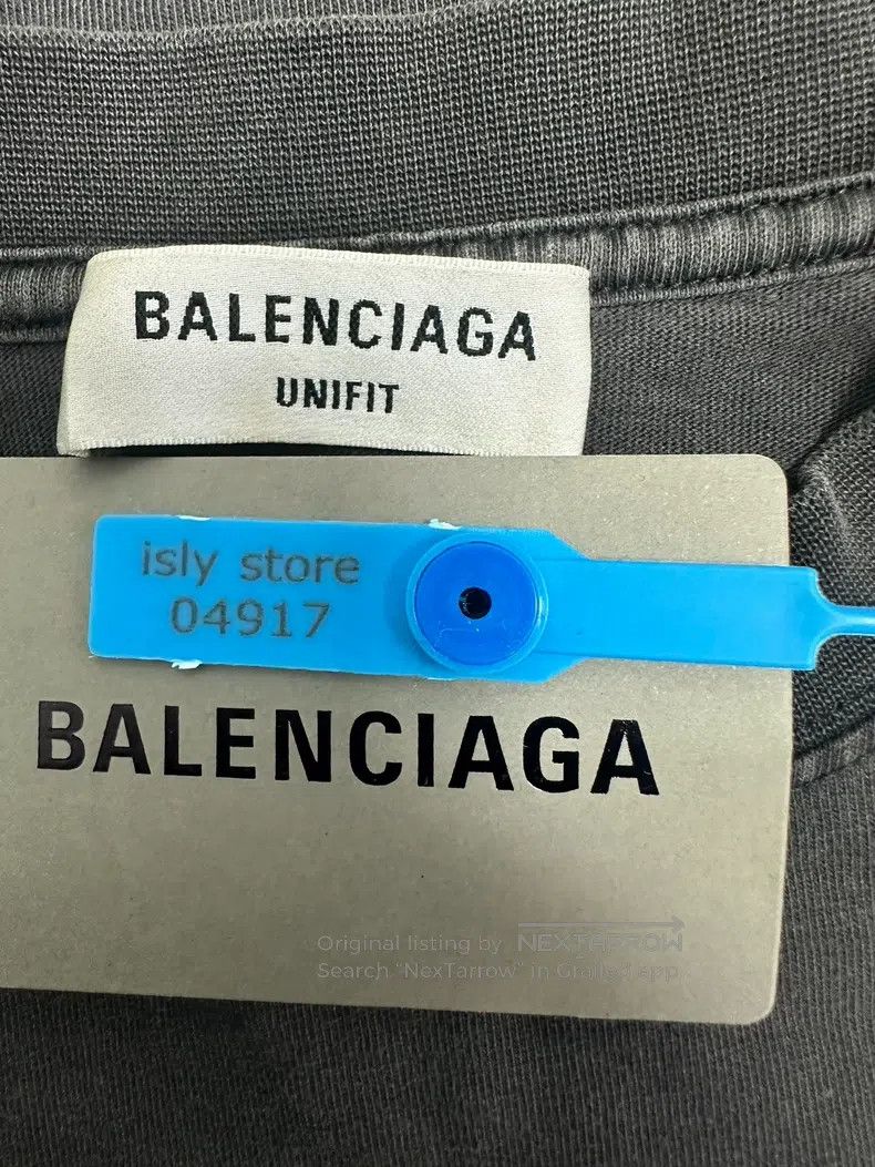 Balenciaga Balenciaga Logo Printed Solid Color Round Neck T-Shirt Size US S / EU 44-46 / 1 - 4 Thumbnail