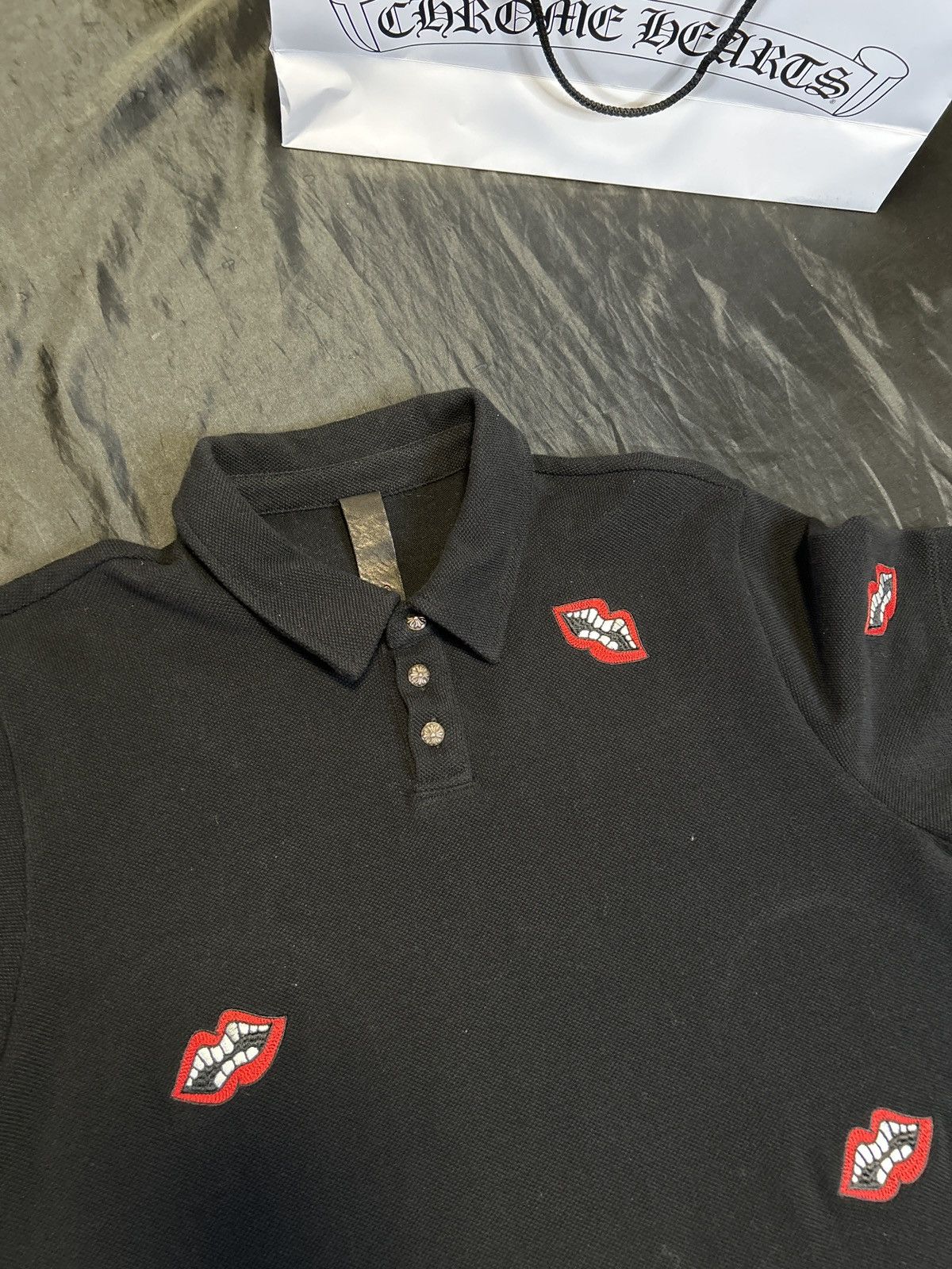 Chrome Hearts Chrome Hearts x Matty Boy Chomper Black Polo Shirt Size US L / EU 52-54 / 3 - 3 Thumbnail