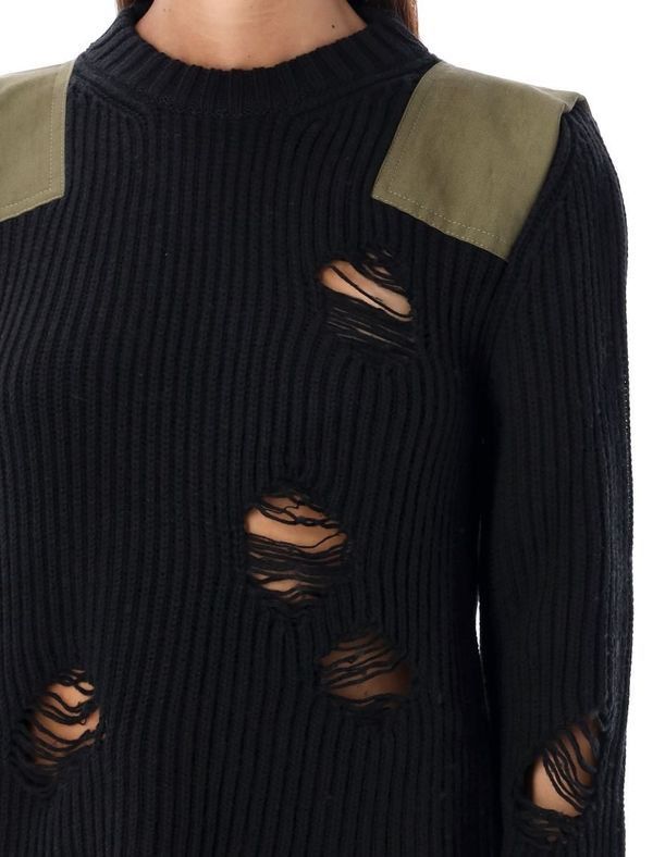 Maison Margiela !DS! SS23 Maison Margiela Distressed Black Knitted Sweater Size XXL / US 16-18 / IT 52-54 - 4 Thumbnail
