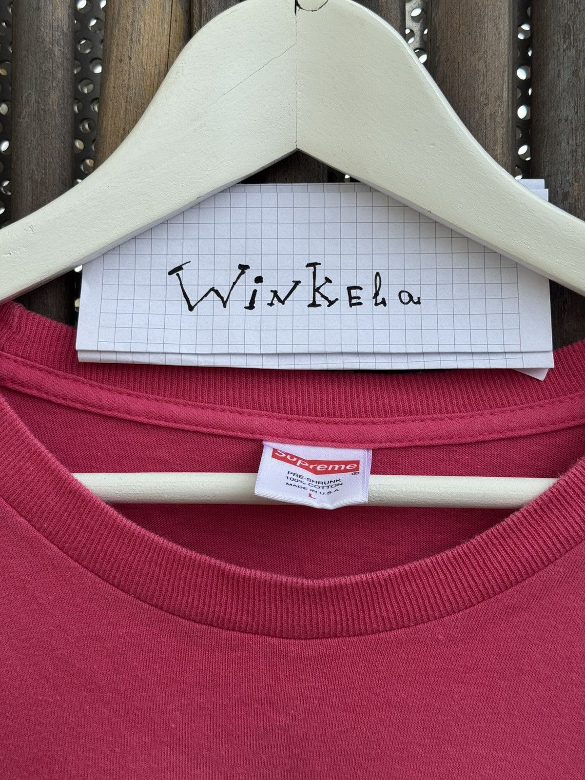 Supreme Supreme Authentic Cyber Tee Dark Pink Men's SS17 Size US L / EU 52-54 / 3 - 6 Thumbnail