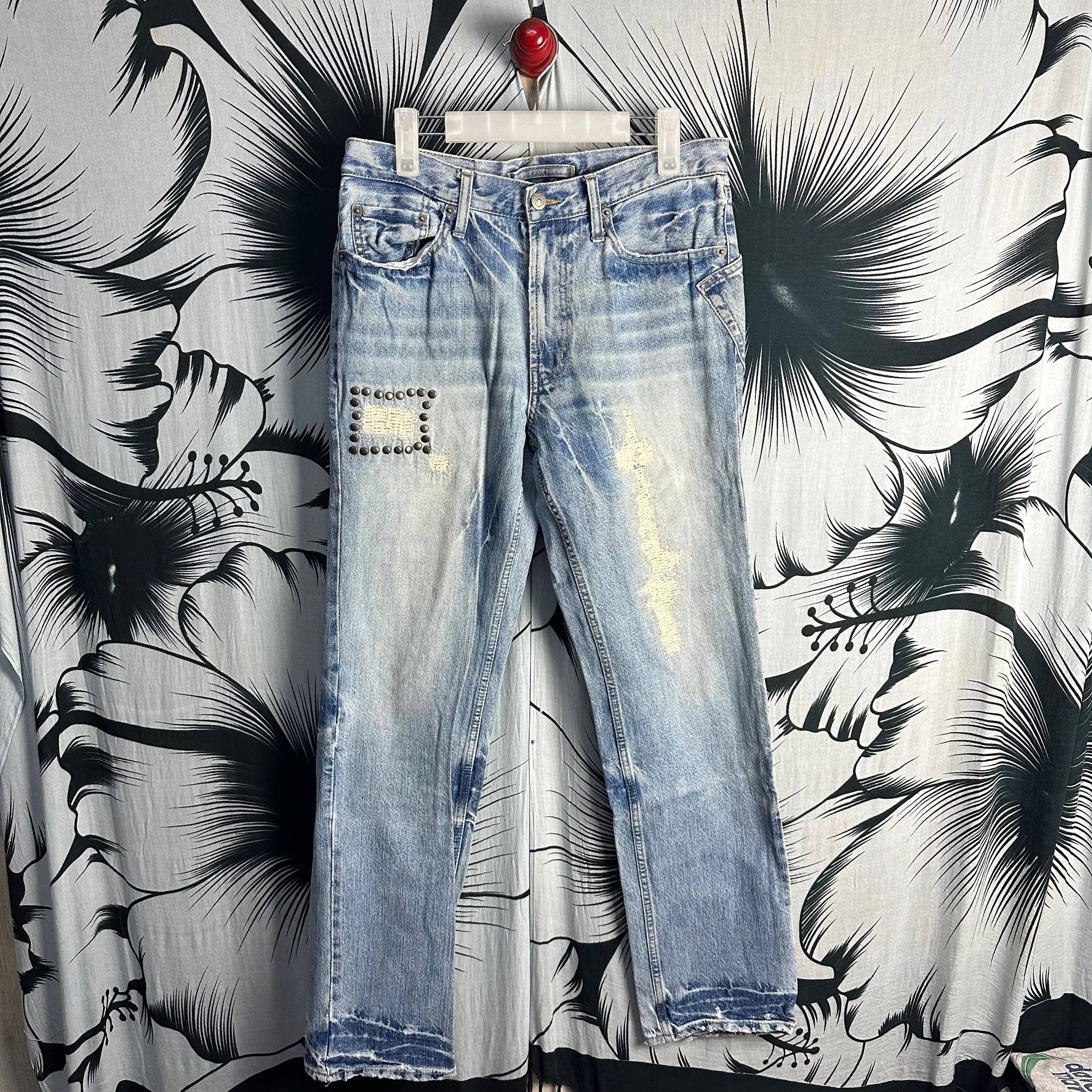 PPFM 2000s PPFM Punk Distressed Denim Pant Size US 32 / EU 48 - 3 Thumbnail