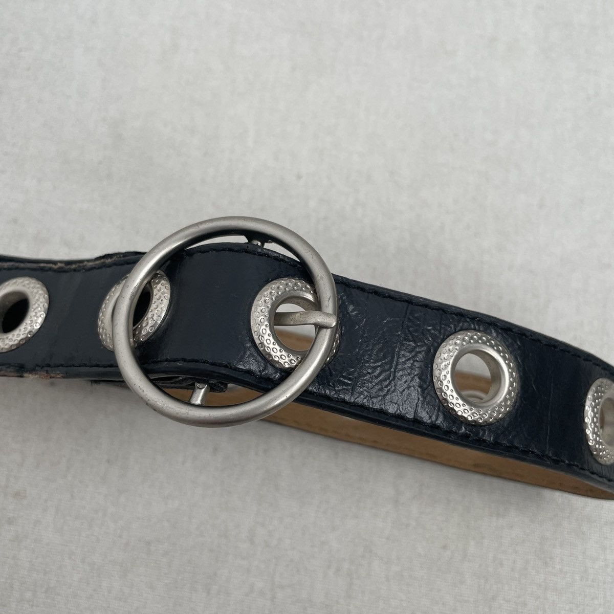If Six Was Nine Black single hooked belt punk goth style Size 42 - 2 Thumbnail