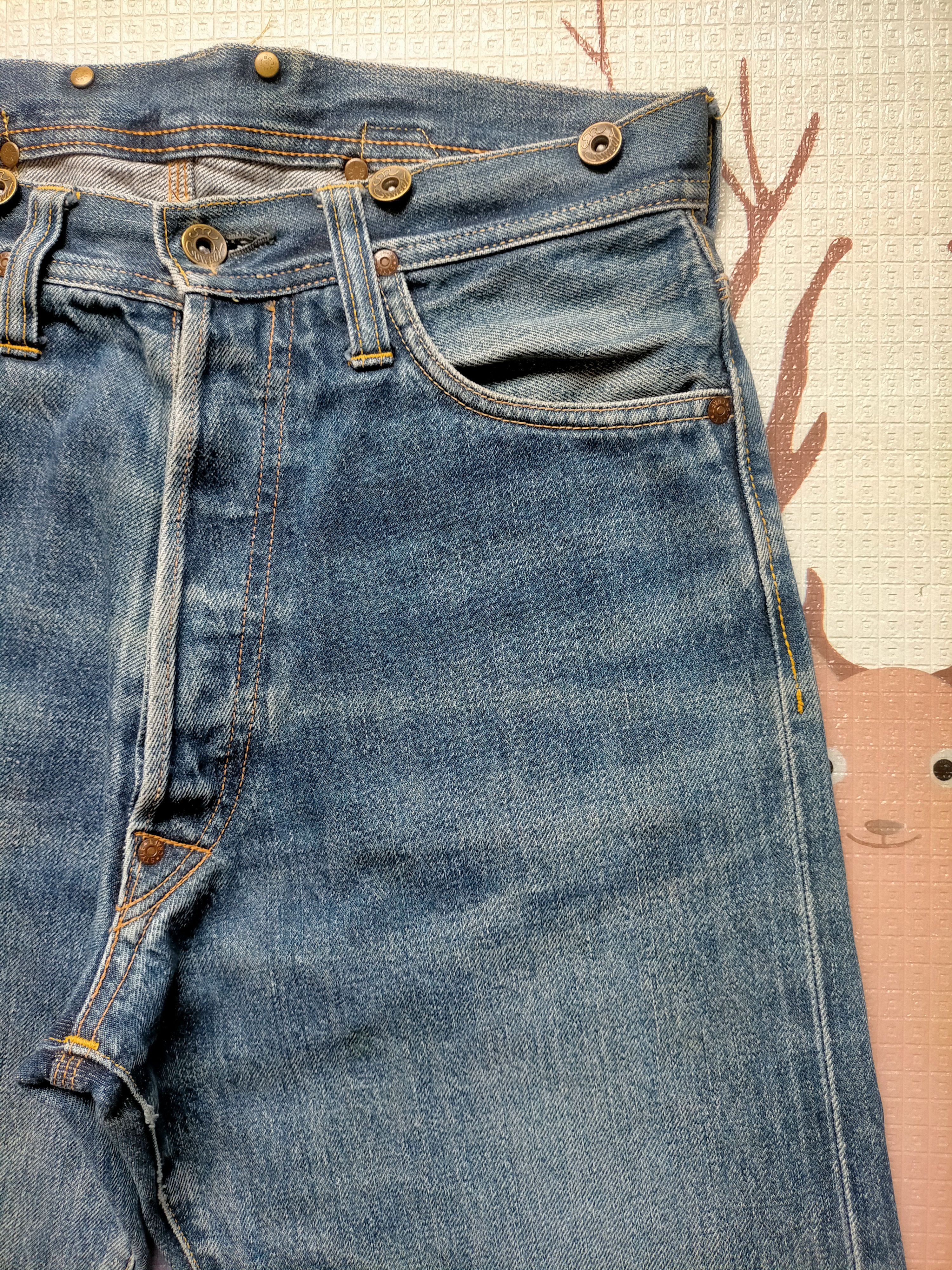 Evisu Vintage Evis Cowboy Japan Selvedge Buckleback Jeans Size US 31 - 8 Thumbnail