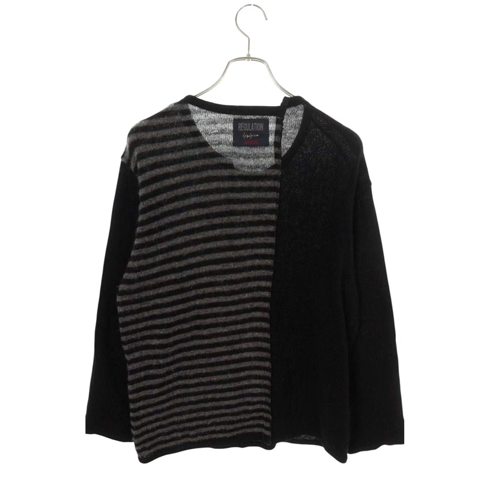 Yohji Yamamoto YOHJI YAMAMOTO REGULATION Knit Sweater Size 1 Black Striped Men's Switch Used Size US XS / EU 42 / 0 - 2 Thumbnail