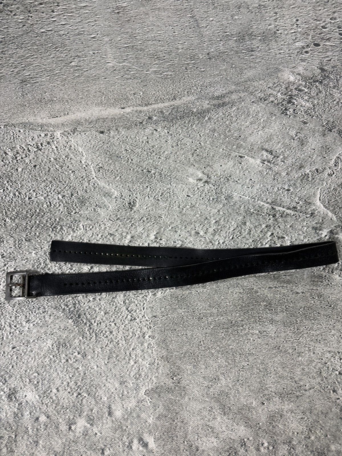 Diesel Diesel leather belt big buckle Y2K black basic gold silver Size 34 - 6 Thumbnail