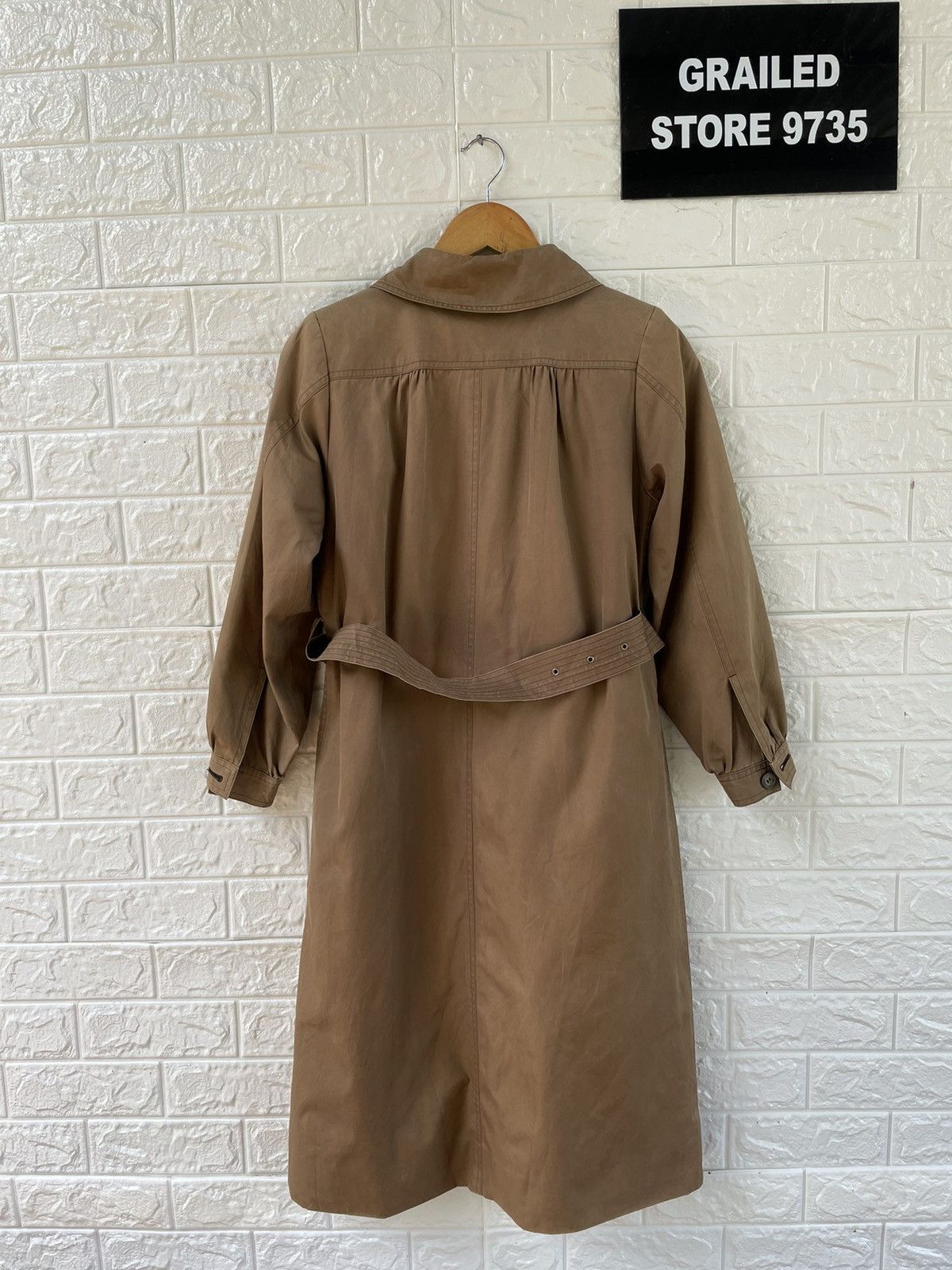 Japanese Brand Vintage YvesSaintLaurent Trench Coat Jacket Size US S / EU 44-46 / 1 - 2 Thumbnail