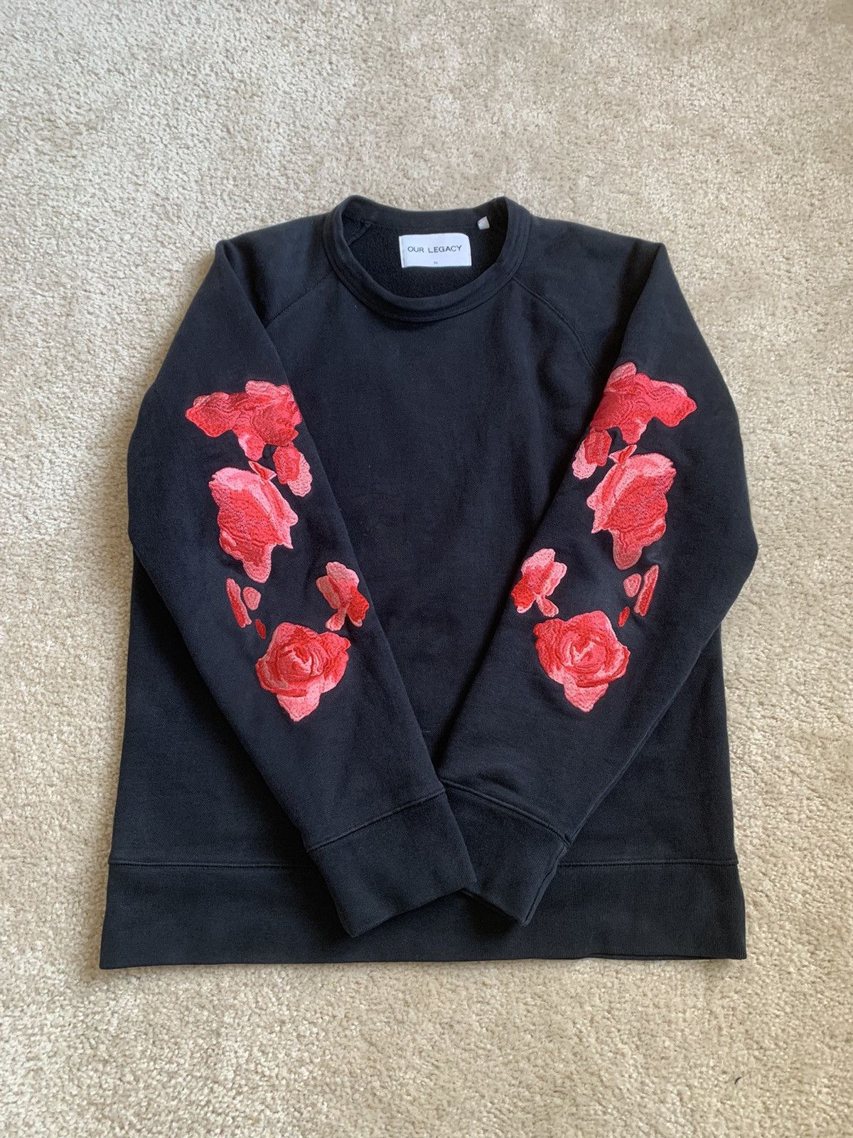 Our Legacy Our Legacy Retro AW14 Embroided Roses Sweatshirt Size US M / EU 48-50 / 2 - 2 Thumbnail