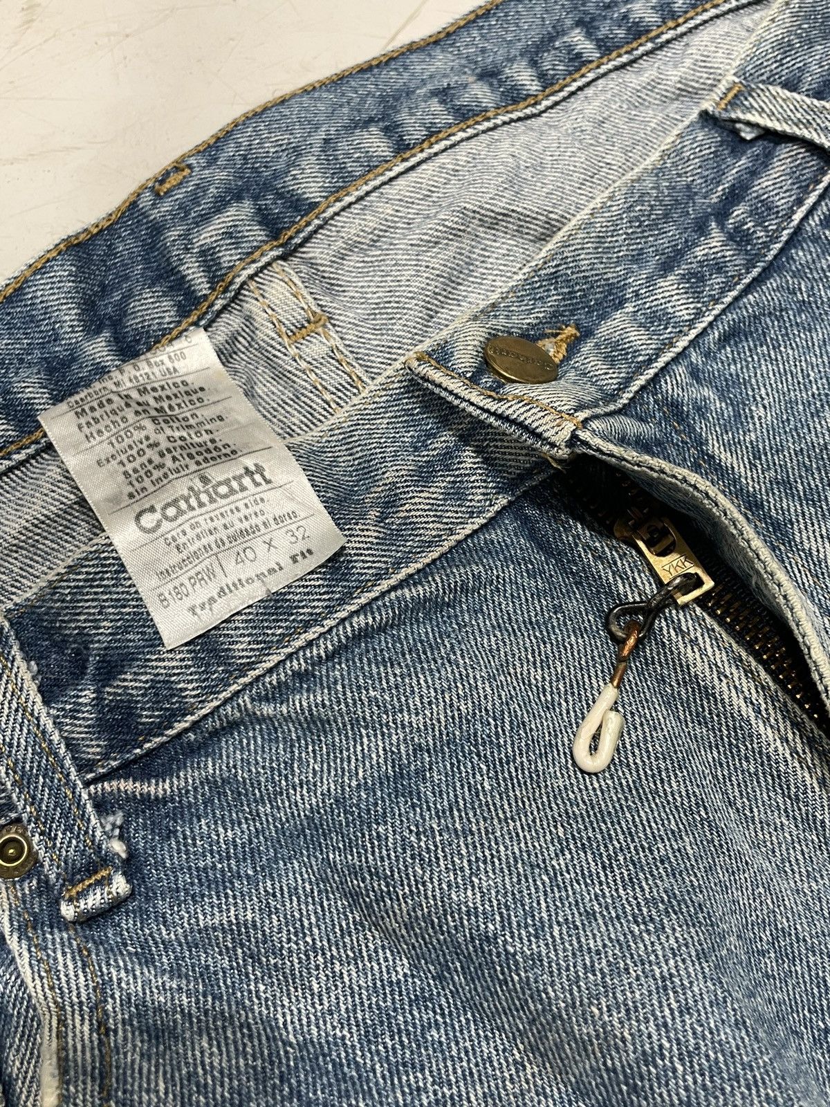 Carhartt × Vintage Thrashed Carhartt Denim Carpenter Pants Size US 40 / EU 56 - 4 Thumbnail